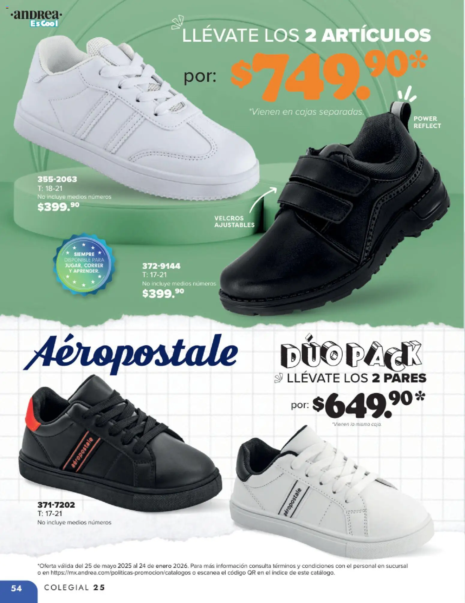 Nuevas ofertas de Andrea válidas en toda la República Mexicana desde el 25.05.2025. ¡Encuentra las mejores ofertas en Andrea catálogo Colegial ! | Página: 54