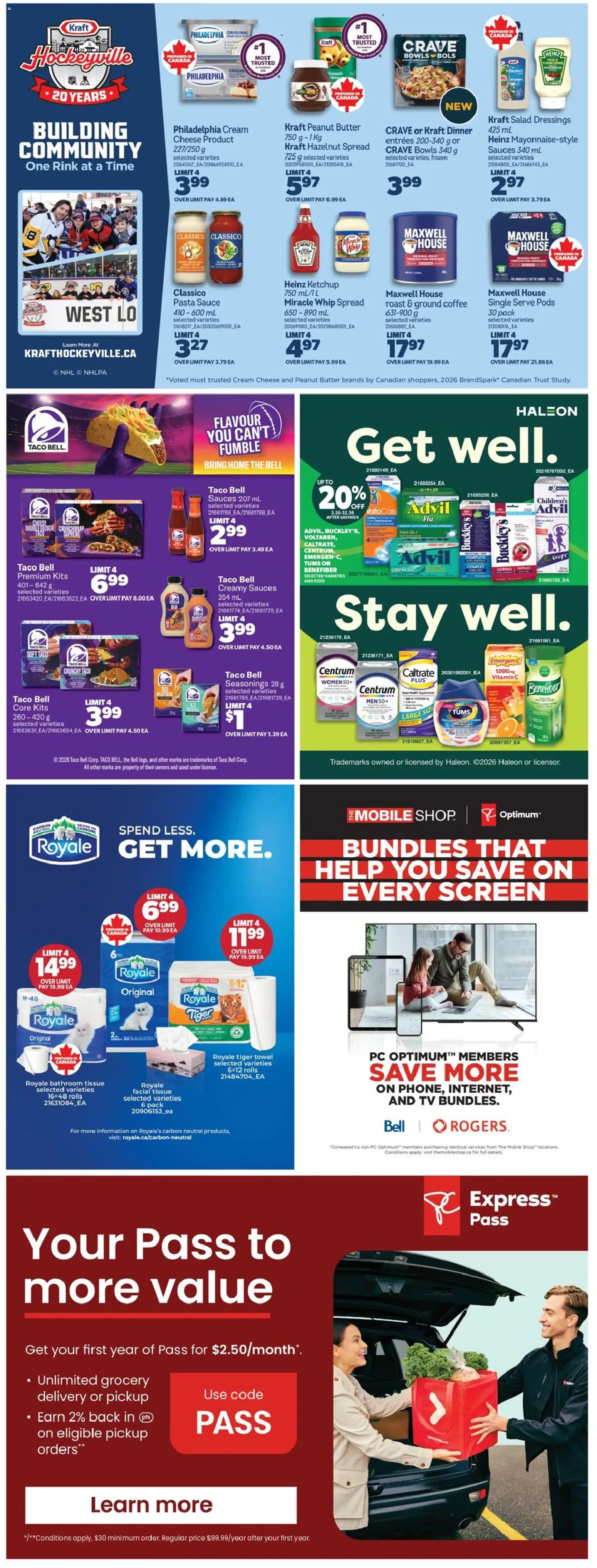 Real Canadian Superstore flyer valid from 22.01.2026 | Page: 33 | Products: Pasta, Ketchup, Tv, Cheese