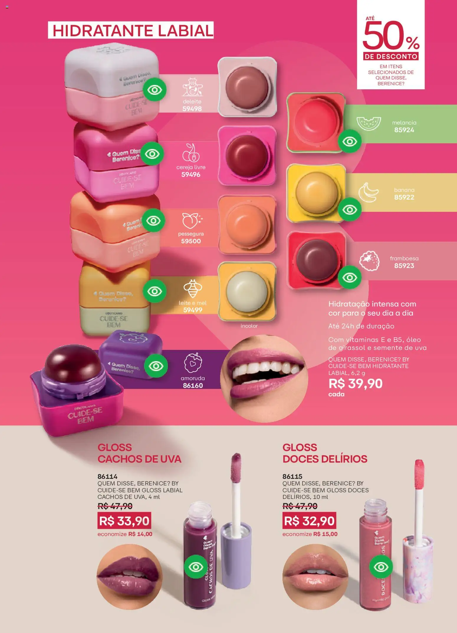 O Boticário Folheto - válido de 26.12.2025 | Página: 141 | Produtos: Melancia, Cereja, Gloss labial, Doces