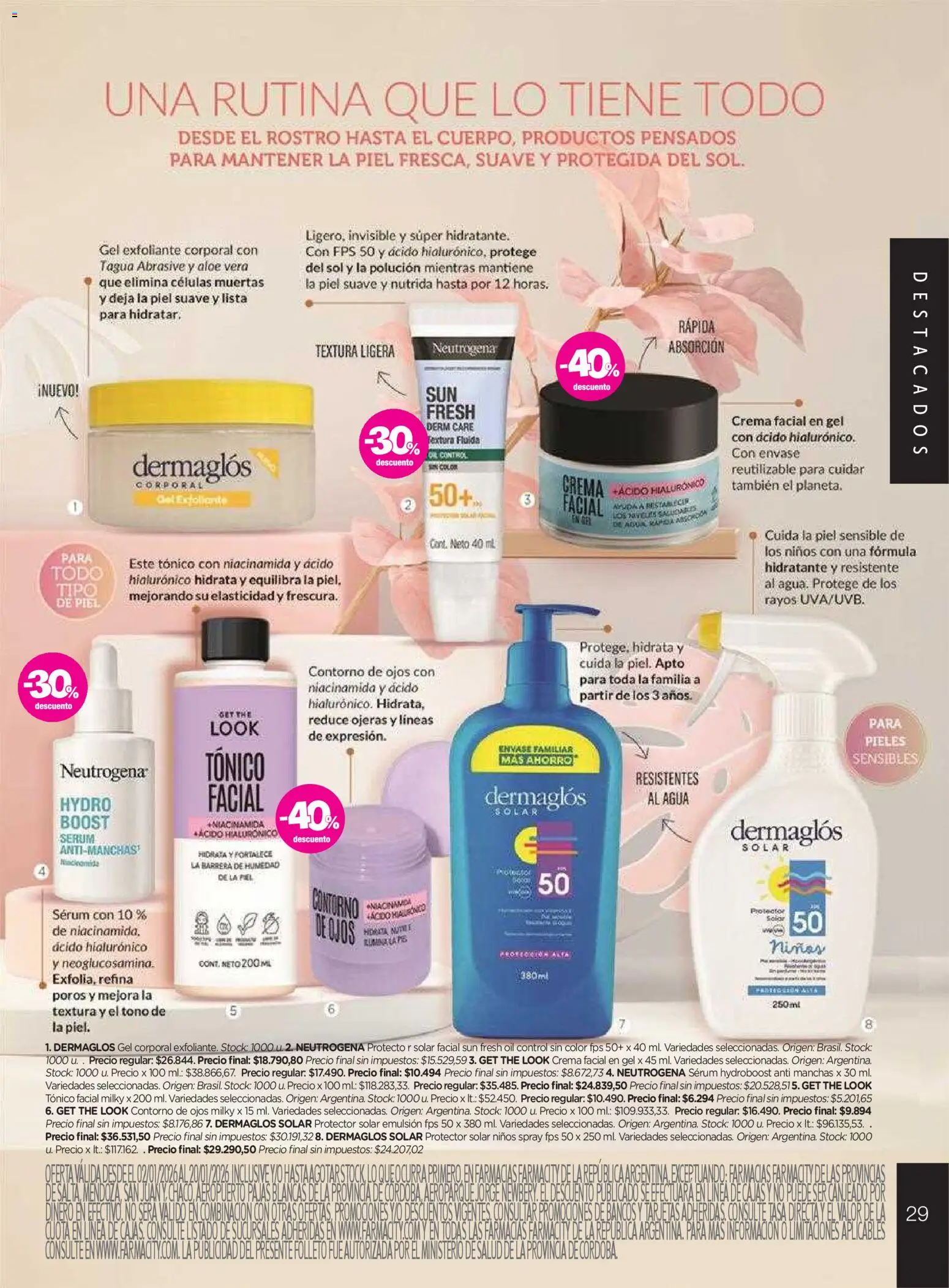 Farmacity catálogo │ válido desde el 02.01.2026 | Página: 29 | Productos: Exfoliante corporal, Emulsión, Té, Crema