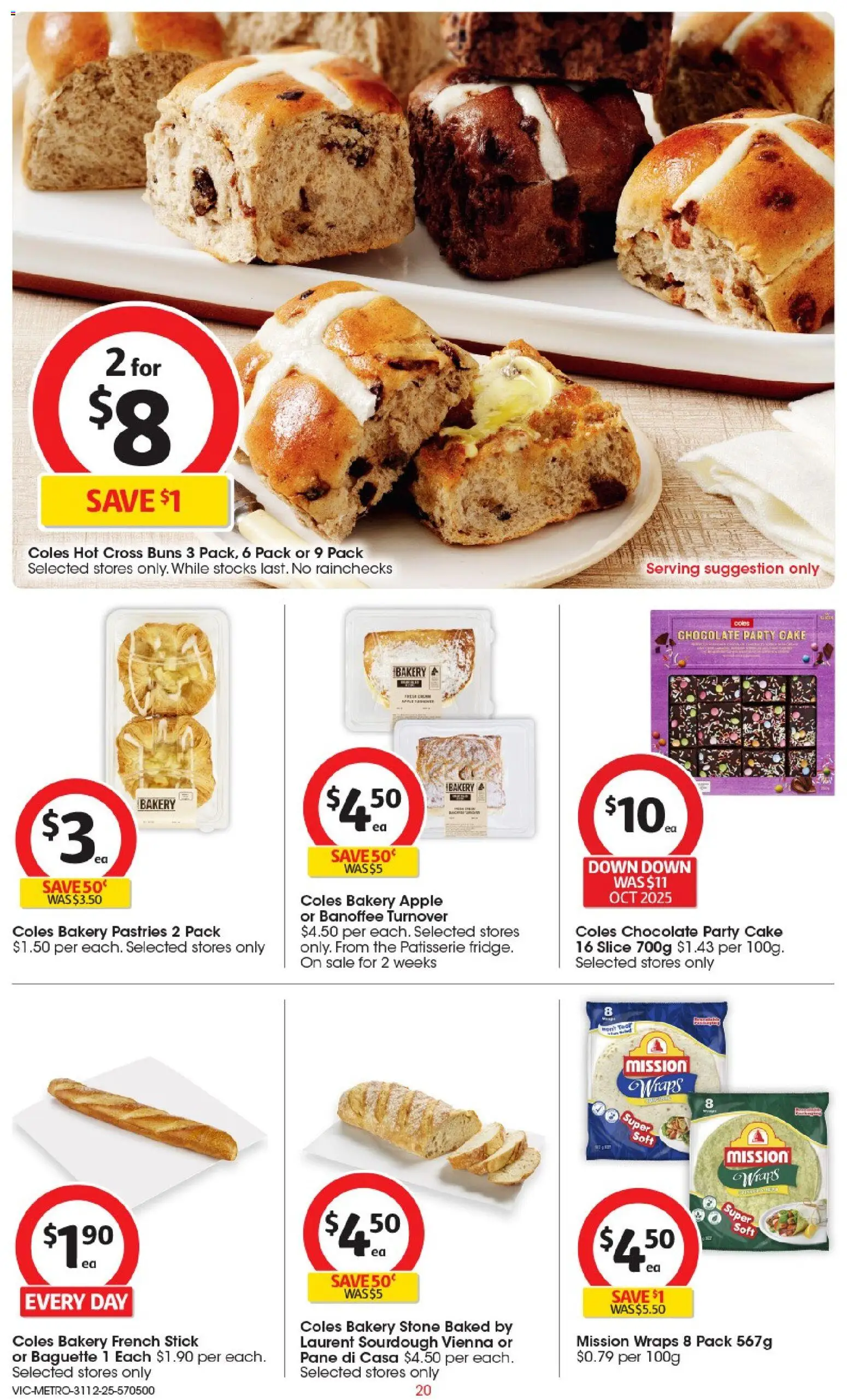 Coles catalogue - valid from 31.12.2025 | Page: 21 | Products: Chocolate, Bakery
