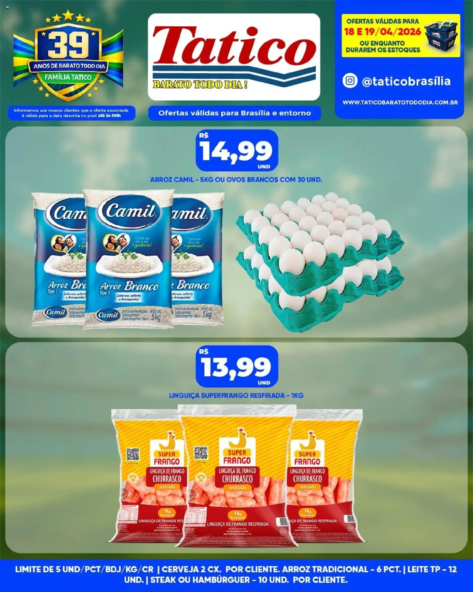 Tatico Folheto - válido de 20.04.2026 | Página: 28 | Produtos: Linguiça, Leite, Arroz, Frango