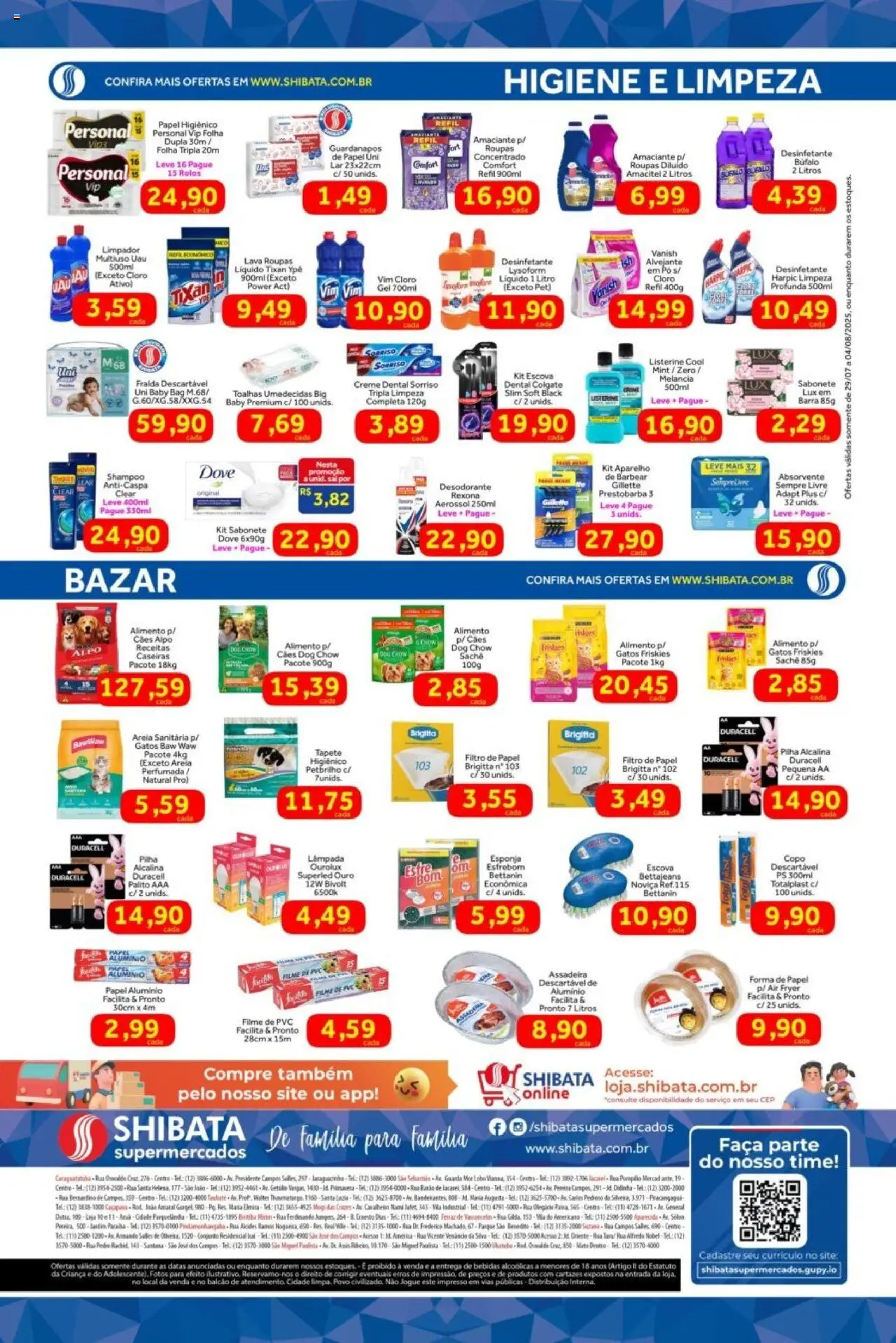 Shibata Folheto - válido de 29.07.2025 | Página: 4 | Produtos: Shampoo, Limpador multiuso, Assadeira, Vanish
