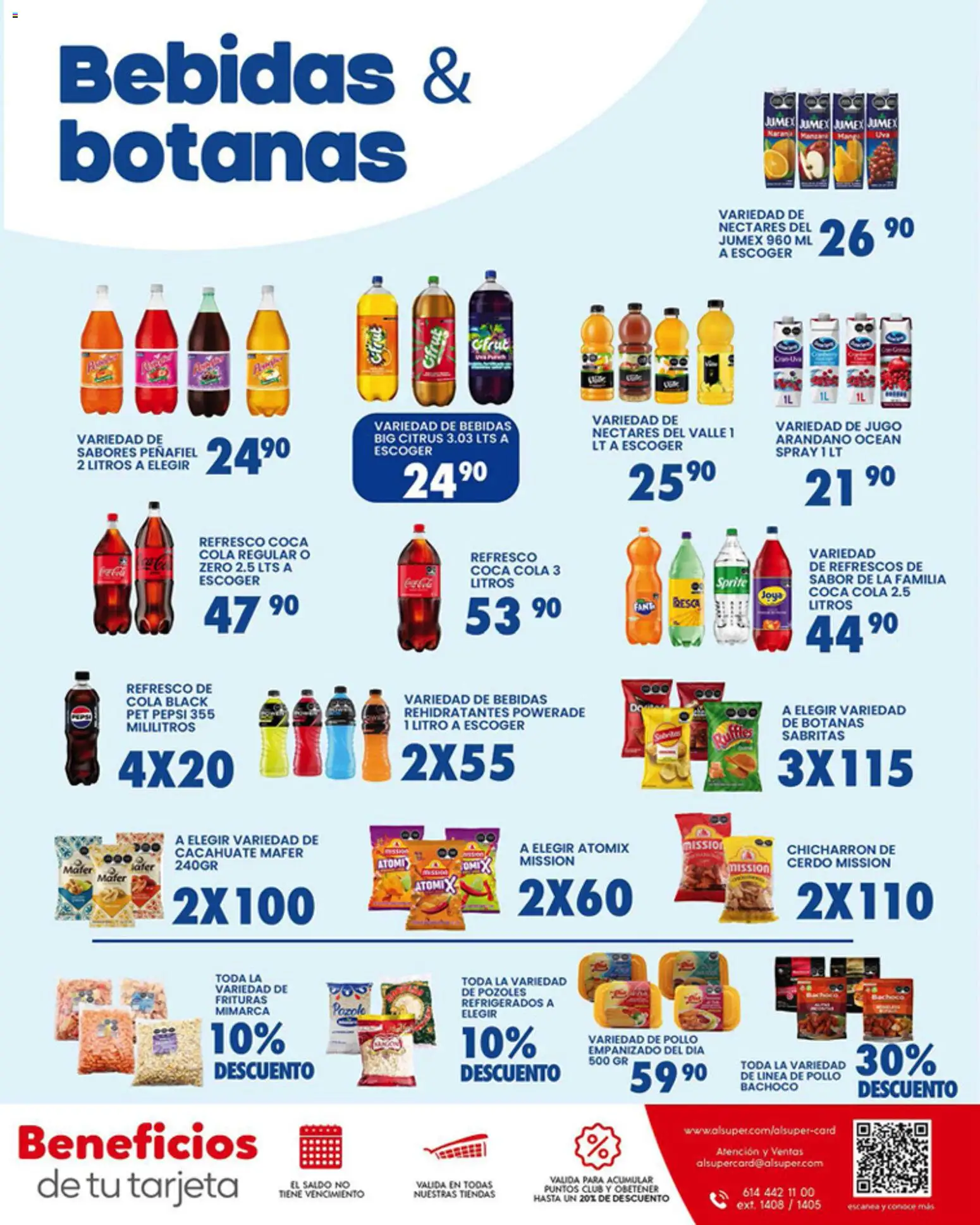 Nuevas ofertas de Alsuper válidas en toda la República Mexicana desde el 10.03.2026. ¡Encuentra las mejores ofertas en Alsuper folleto Chihuahua-Estado! | Página: 7 | Productos: Refresco, Cacahuate, Jugo, Cerdo