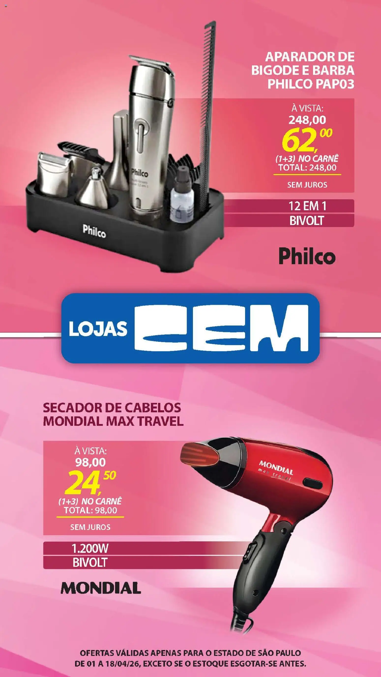 Lojas Cem Folheto - válido de 01.04.2026 | Página: 128