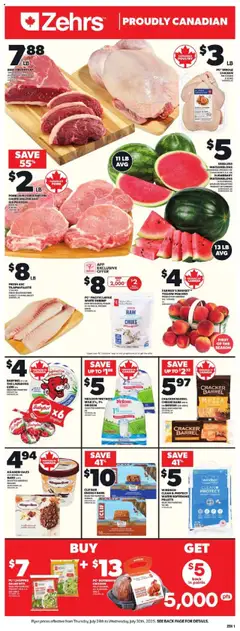 Zehrs flyer valid from 24.07.2025 | Page: 3 | Products: Beef, PC, Milk, Cheese