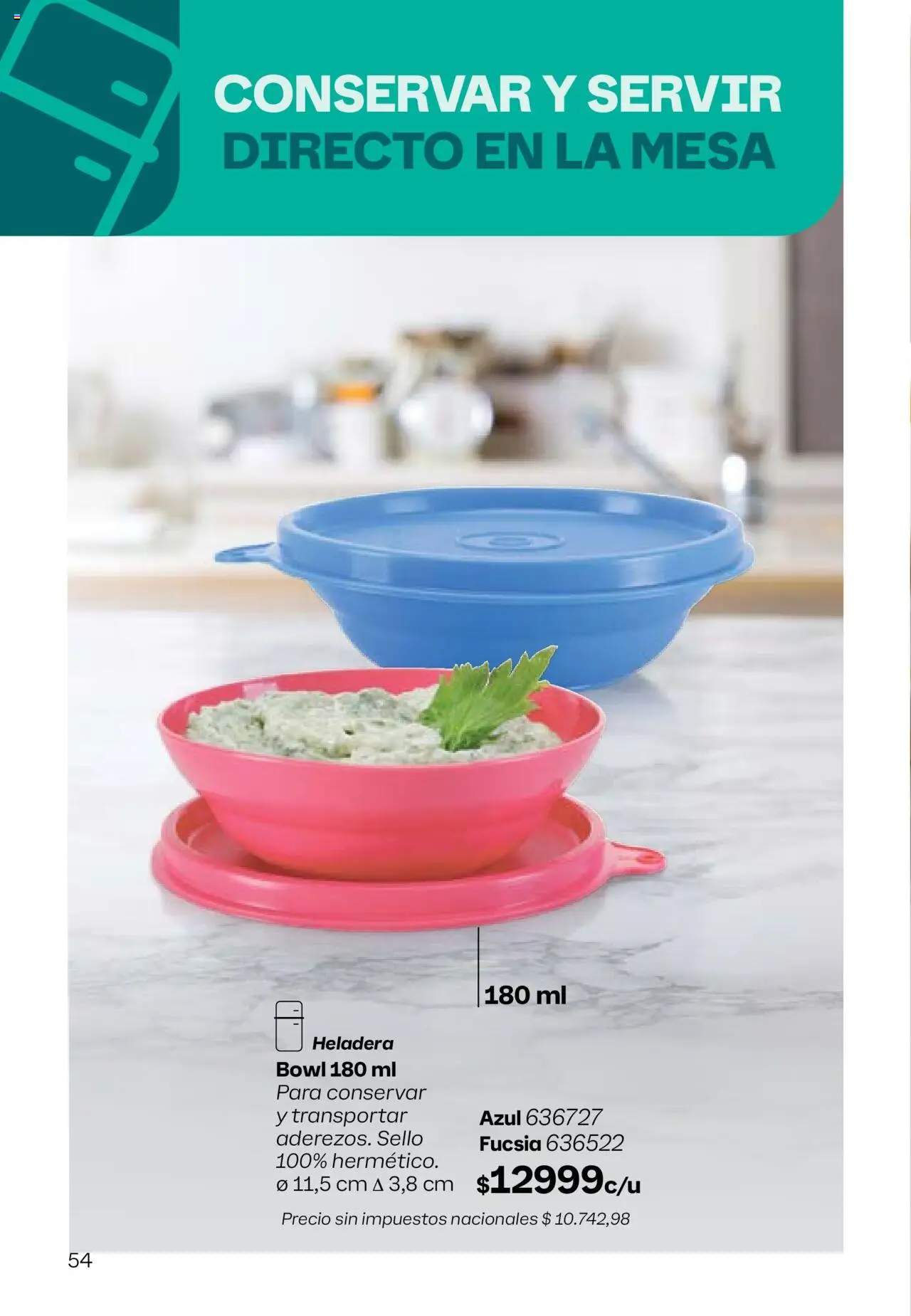 Tupperware Folleto │ válido desde el 11.08.2025 | Página: 55 | Productos: Bowl, Mesa, Heladera