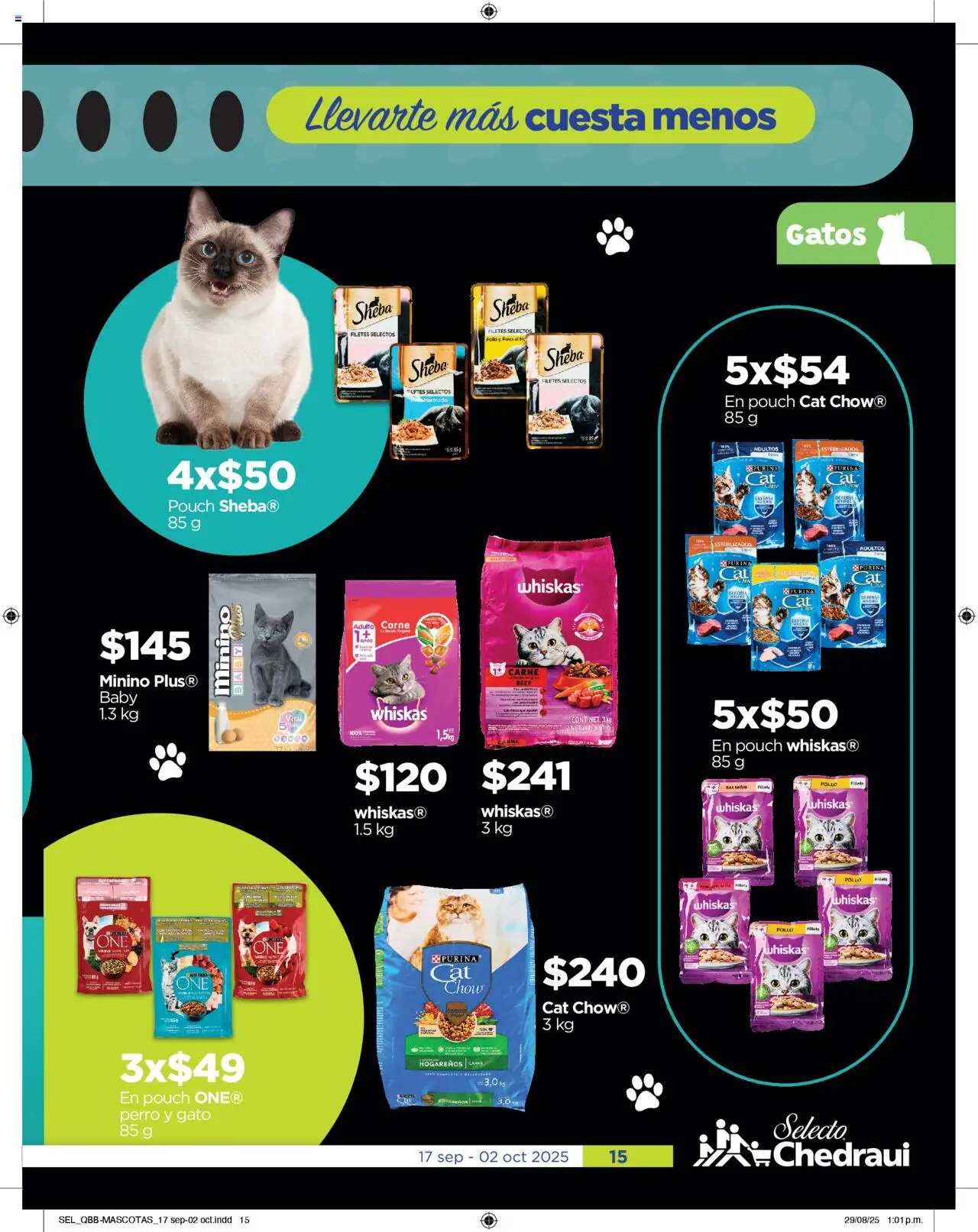Nuevas ofertas de Chedraui válidas en toda la República Mexicana desde el 17.09.2025. ¡Encuentra las mejores ofertas en Chedraui - Folleto Cuesta Menos! | Página: 15 | Productos: Pollo, Carpa