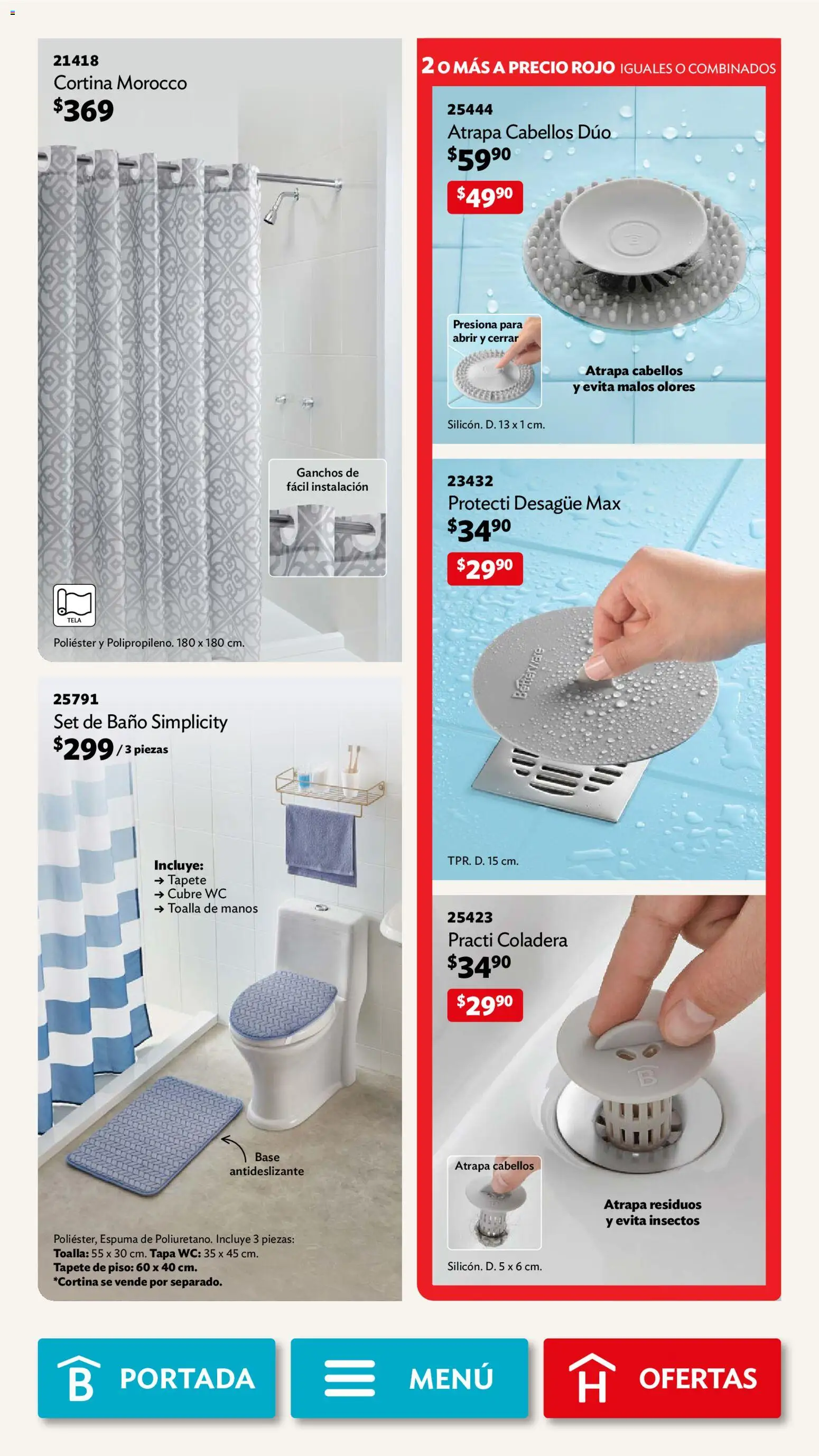 Nuevas ofertas de Betterware válidas en toda la República Mexicana desde el 02.02.2026. ¡Encuentra las mejores ofertas en Betterware campaña 2 2026! | Página: 96 | Productos: Wc, Toalla, Baño, Tapete