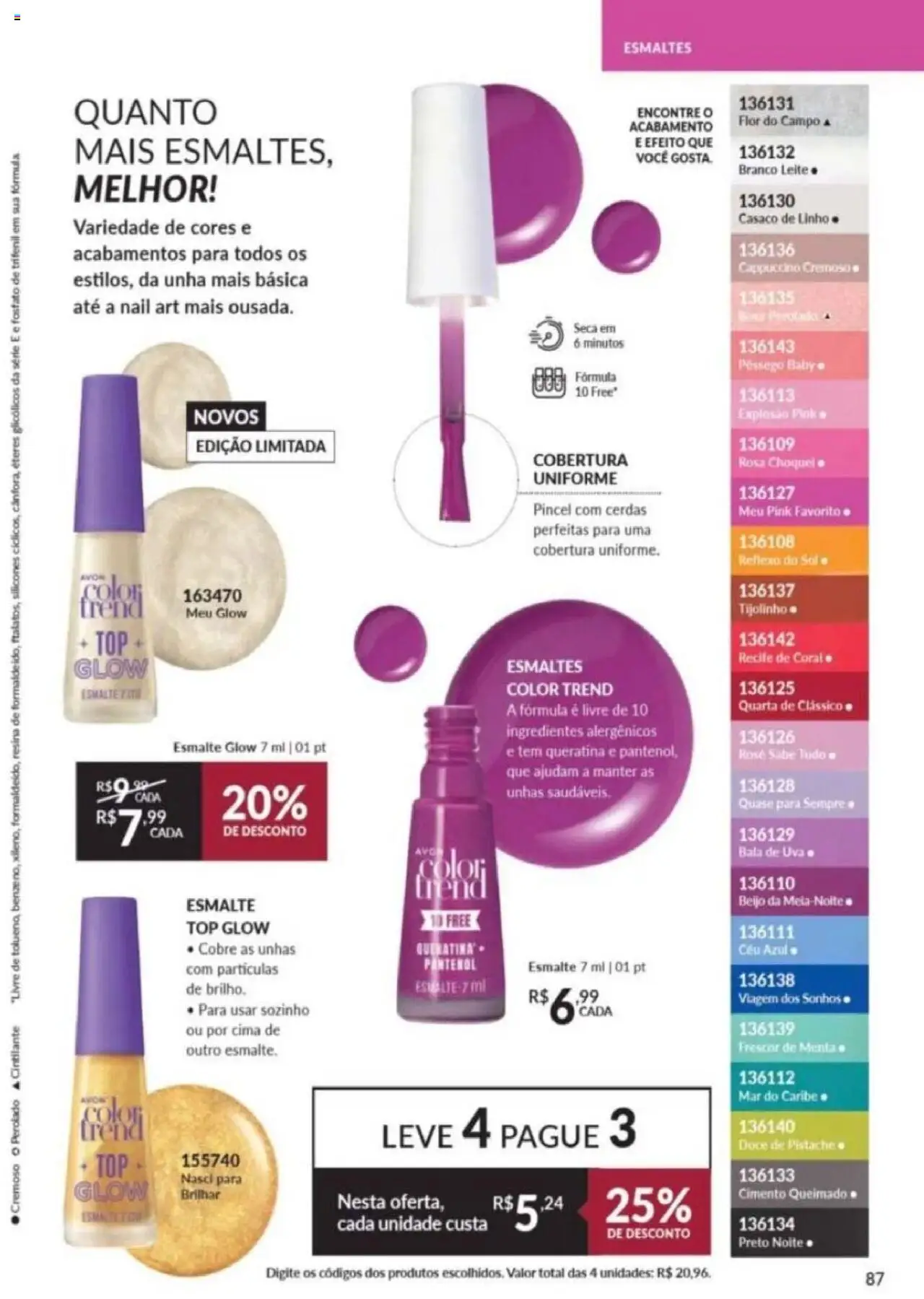 Avon Folheto - válido de 26.09.2025 | Página: 87 | Produtos: Pêssego, Pistache, Cimento, Bala