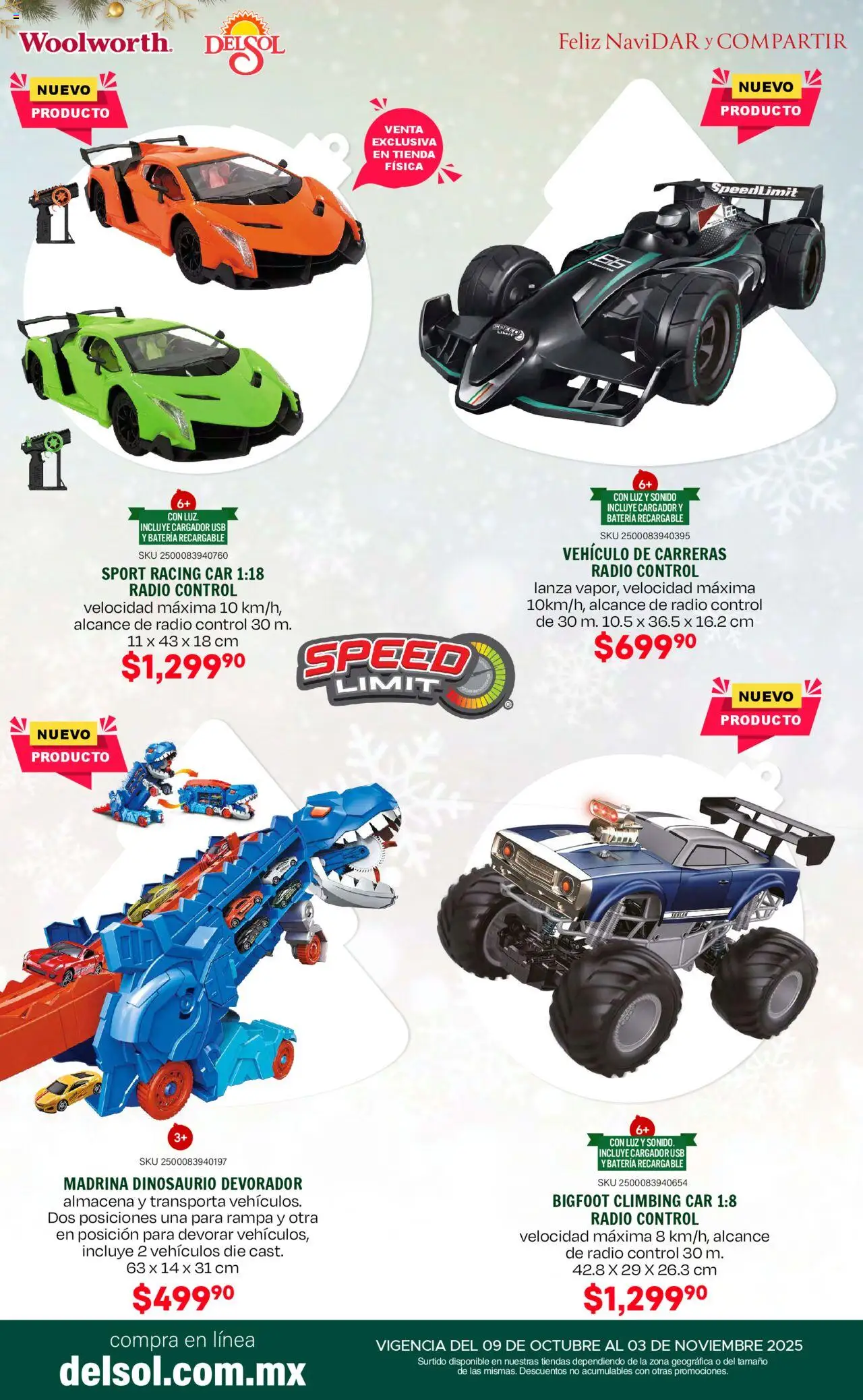 Nuevas ofertas de Del Sol y Woolworth válidas en toda la República Mexicana desde el 09.10.2025. ¡Encuentra las mejores ofertas en Del Sol y Woolworth - Catálogo Feliz NaviDar y Compartir ! | Página: 31 | Productos: Usb, Radio, Cargador, Batería