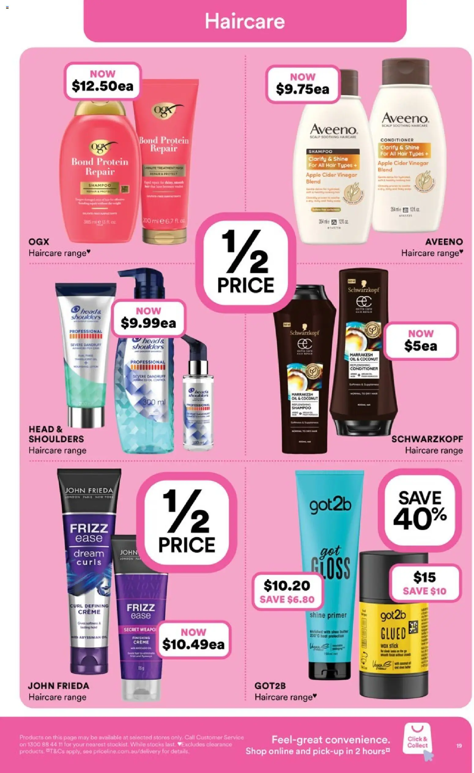 Priceline Pharmacy catalogue - valid from 05.03.2026 | Page: 19 | Products: Shampoo, Conditioner, Oil, Vinegar