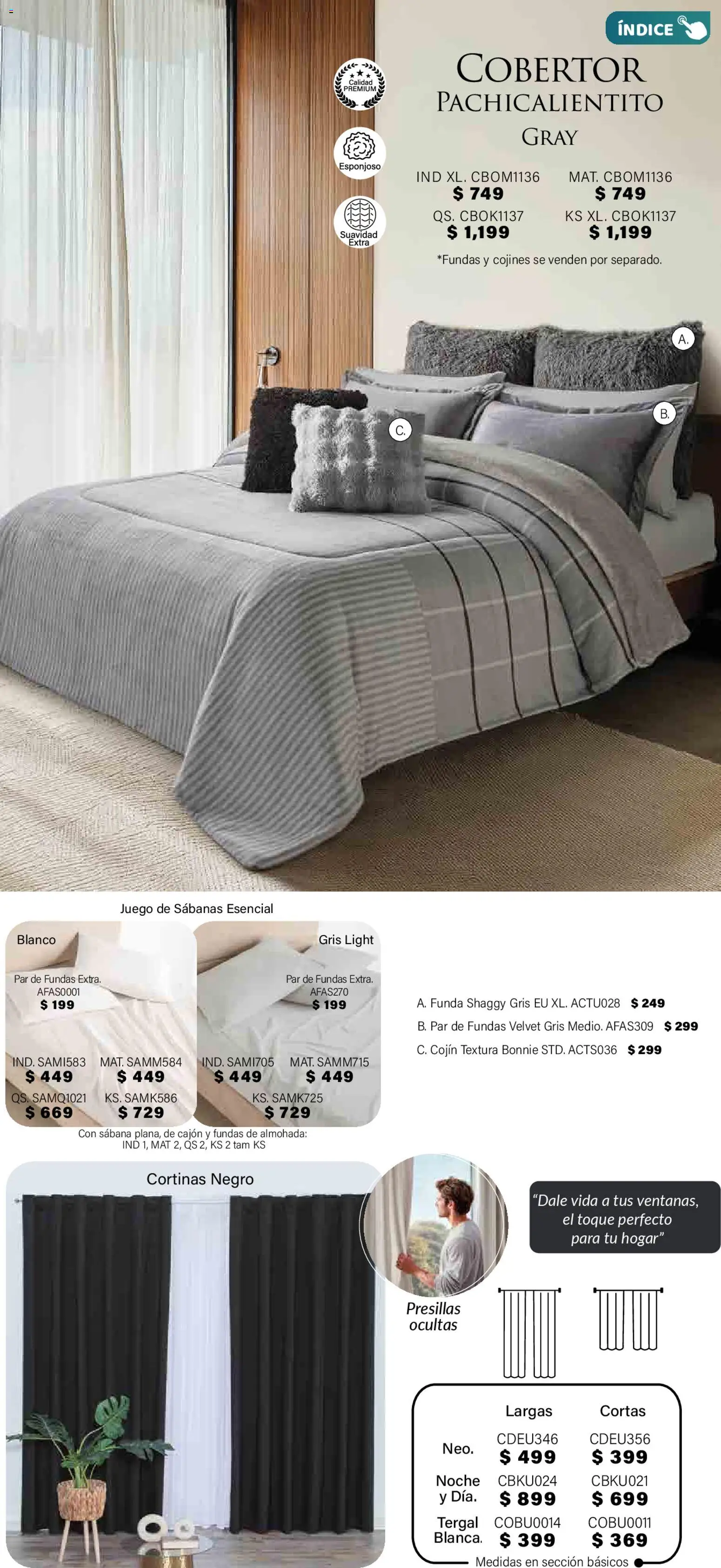 Nuevas ofertas de Colchas Concord válidas en toda la República Mexicana desde el 01.11.2025. ¡Encuentra las mejores ofertas en Colchas Concord Buen Fin! | Página: 324 | Productos: Cobertor, Juego, Funda, Sabanas