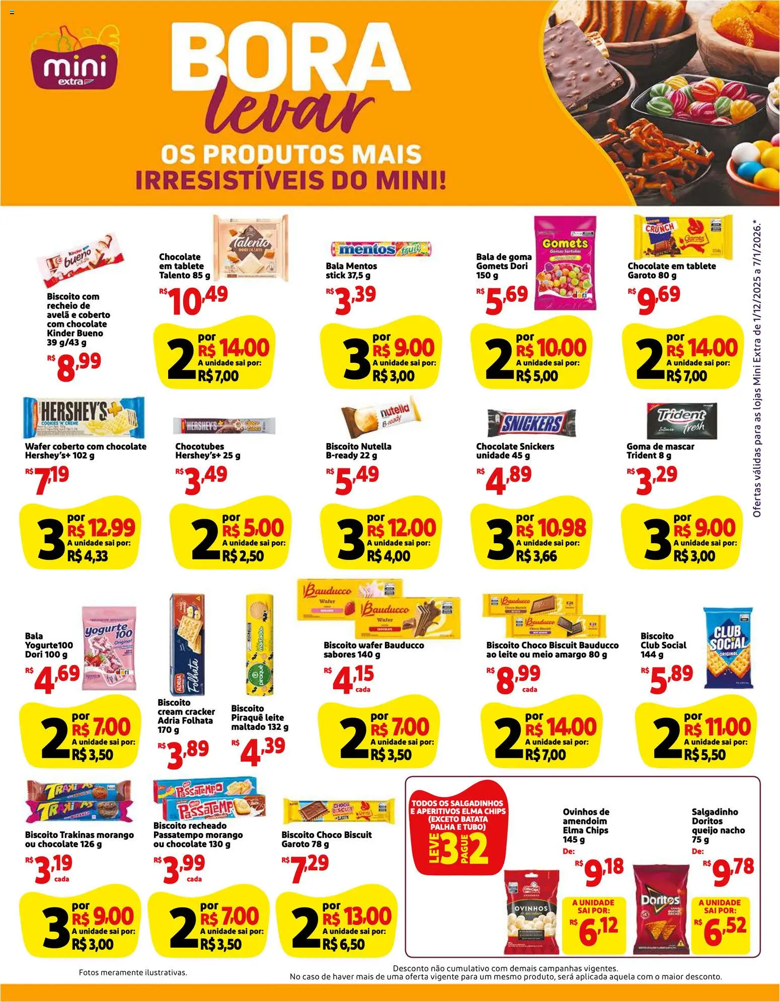 Mini Extra Folheto - válido de 01.12.2025 | Página: 3 | Produtos: Leite, Queijo, Salgadinhos, Batata