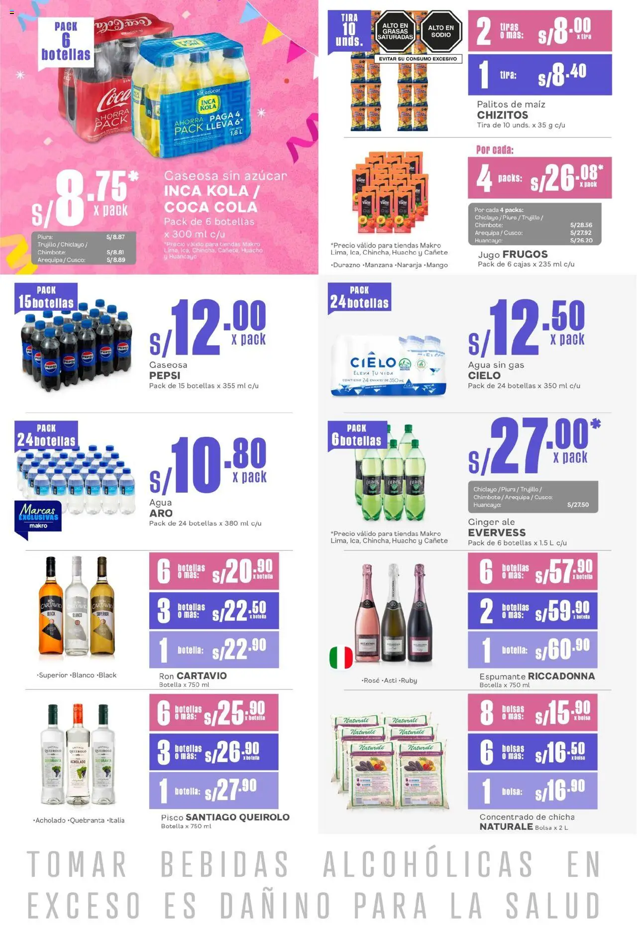 Catálogo Makro válido desde 31.07.2025 | Página: 3 | Productos: Jugo, Bolsa