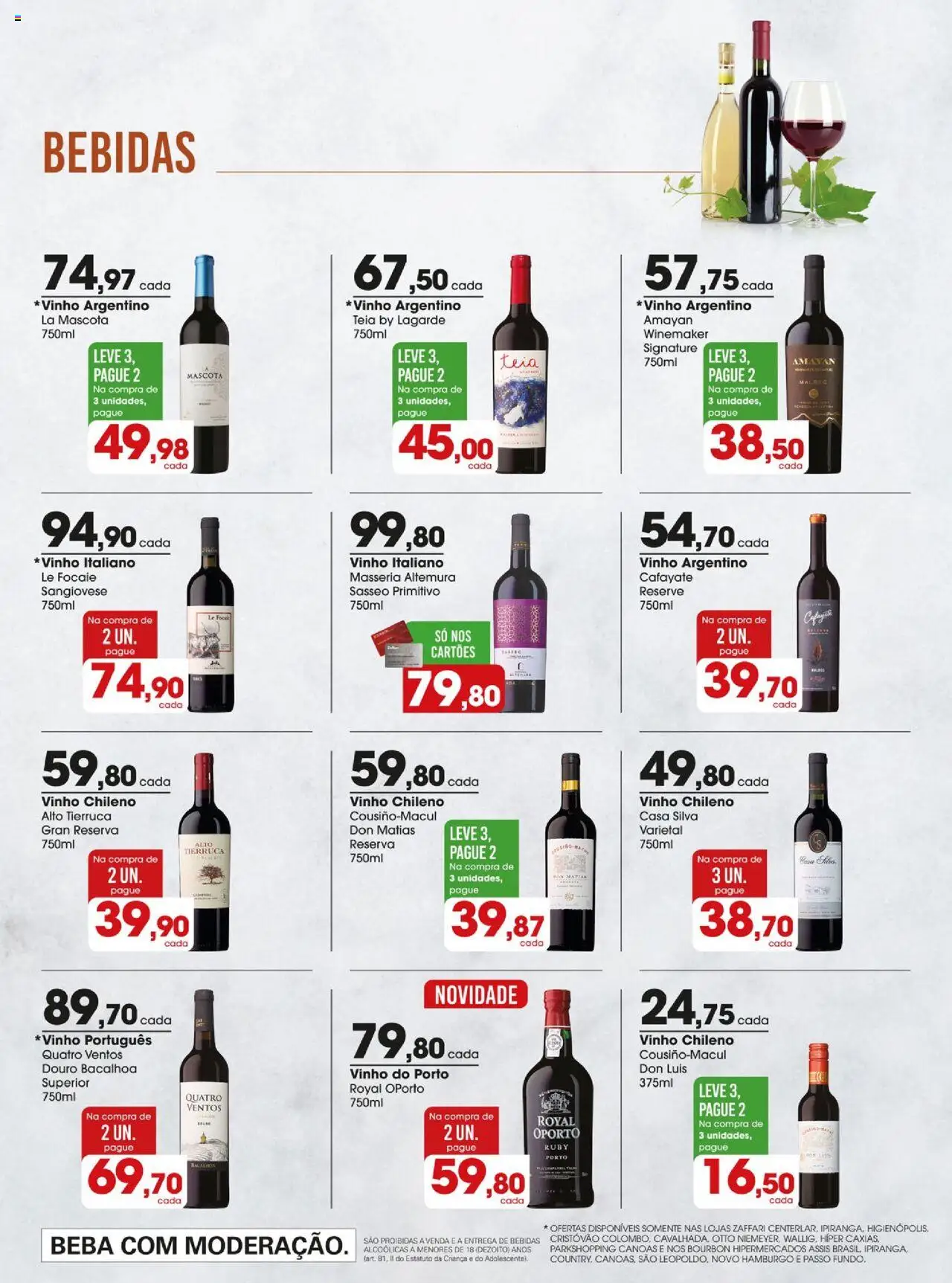 Zaffari Folheto - válido de 12.08.2025 | Página: 13 | Produtos: Vinho, Bourbon