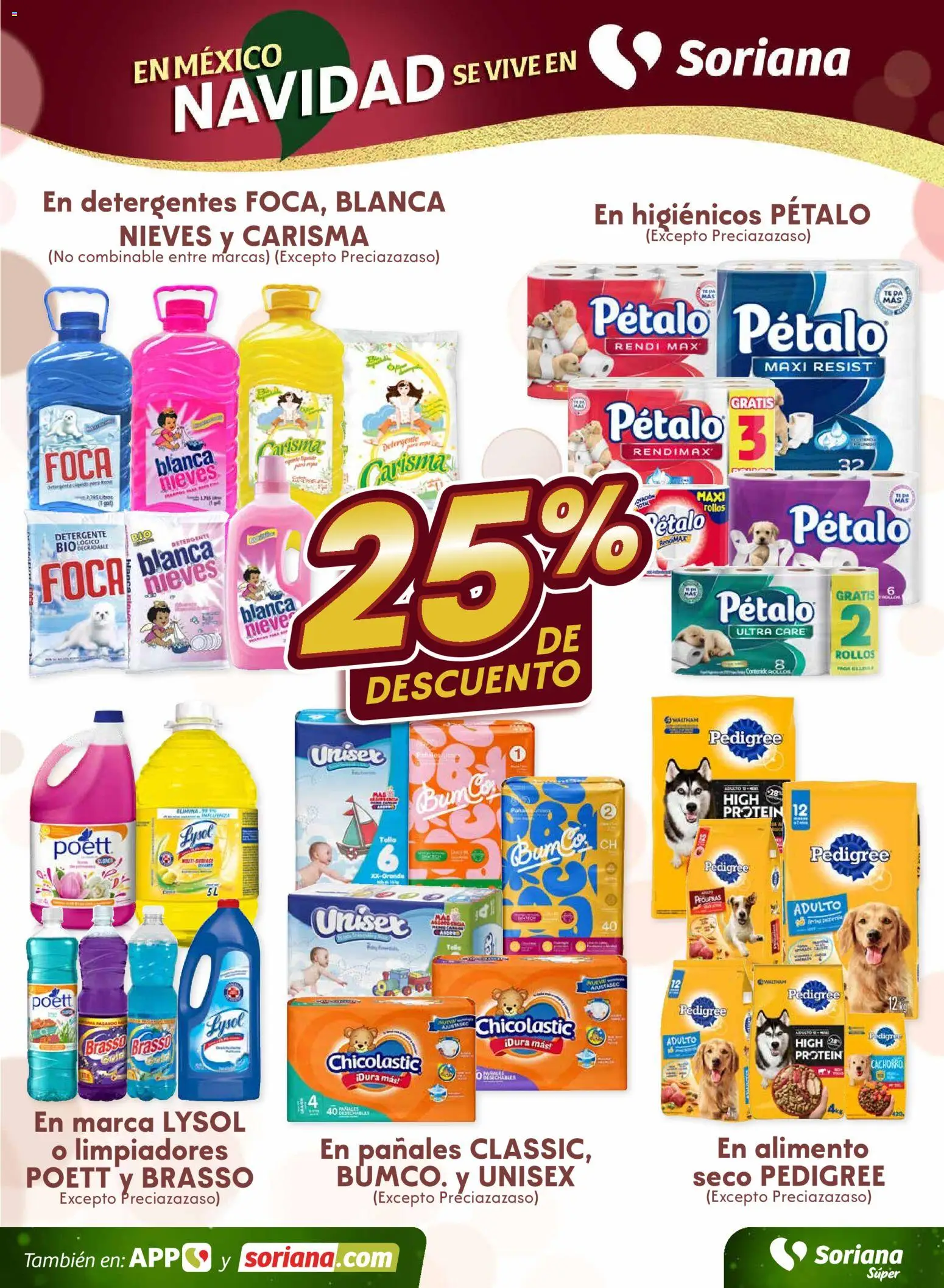 Nuevas ofertas de Soriana válidas en toda la República Mexicana desde el 04.12.2025. ¡Encuentra las mejores ofertas en Soriana - Fin de Semana Súper: Saltillo y Torreón! | Página: 3 | Productos: Detergente, Pañales, Té