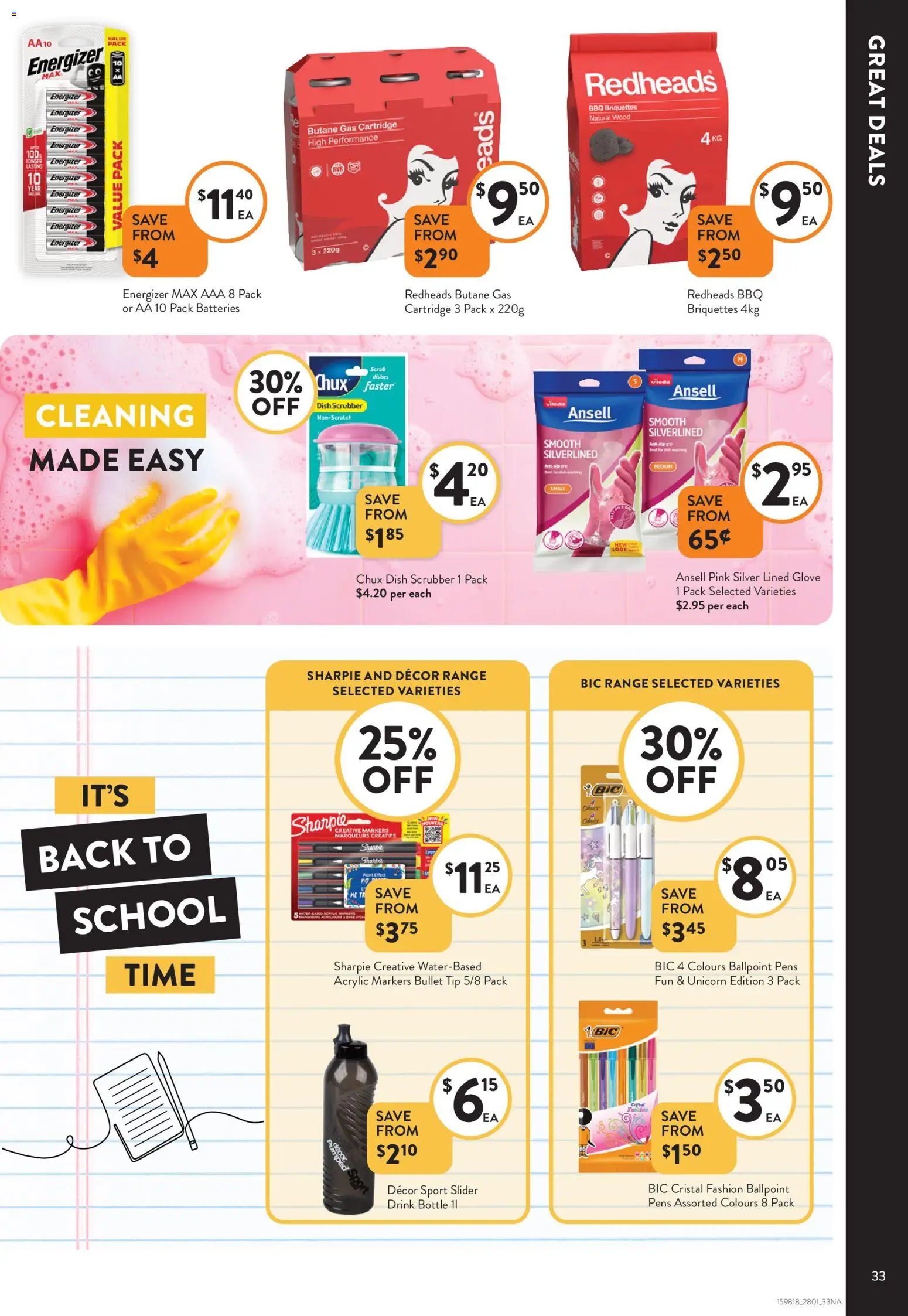 Foodworks catalogue - valid from 28.01.2026 | Page: 33 | Products: Decor, Scrub, Wood, Batteries