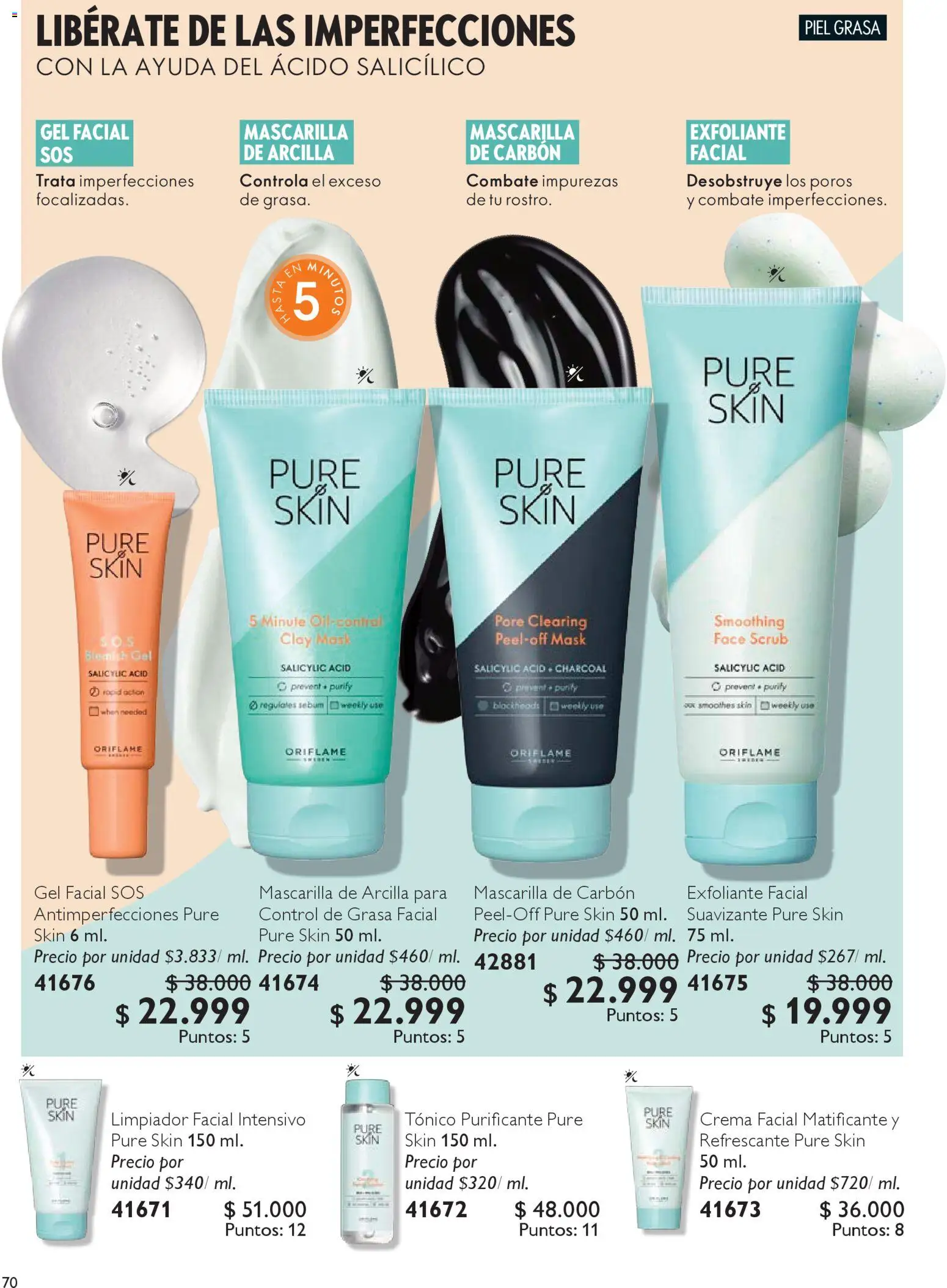 Oriflame revista - valida desde el 25.10.2025 | Página: 70 | Productos: Exfoliante facial, Crema, Limpiador, Mascarilla