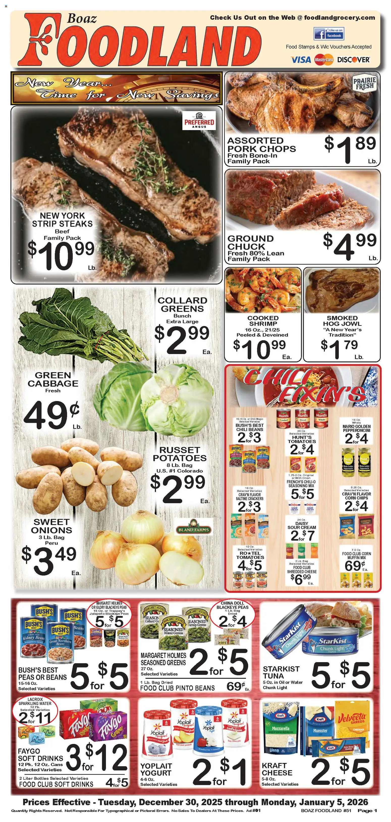 Foodland Weekly Ad - valid from 30.12.2025 | Page: 1 | Products: Yogurt, Oil, Sour cream, Cream