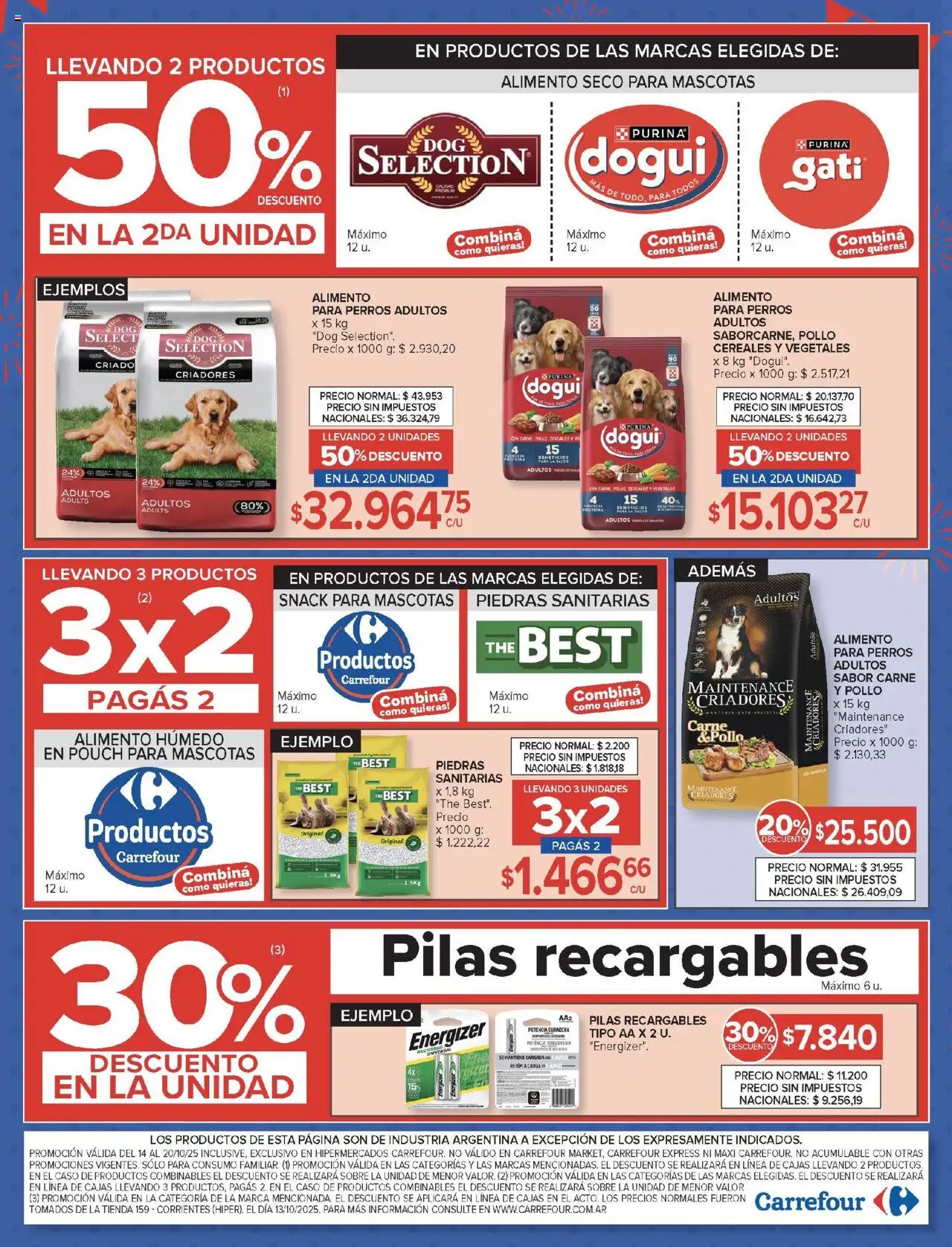 Carrefour ofertas - Córdoba │ válido desde el 14.10.2025 | Página: 20 | Productos: Sobre, Pilas, Pollo, Cereales