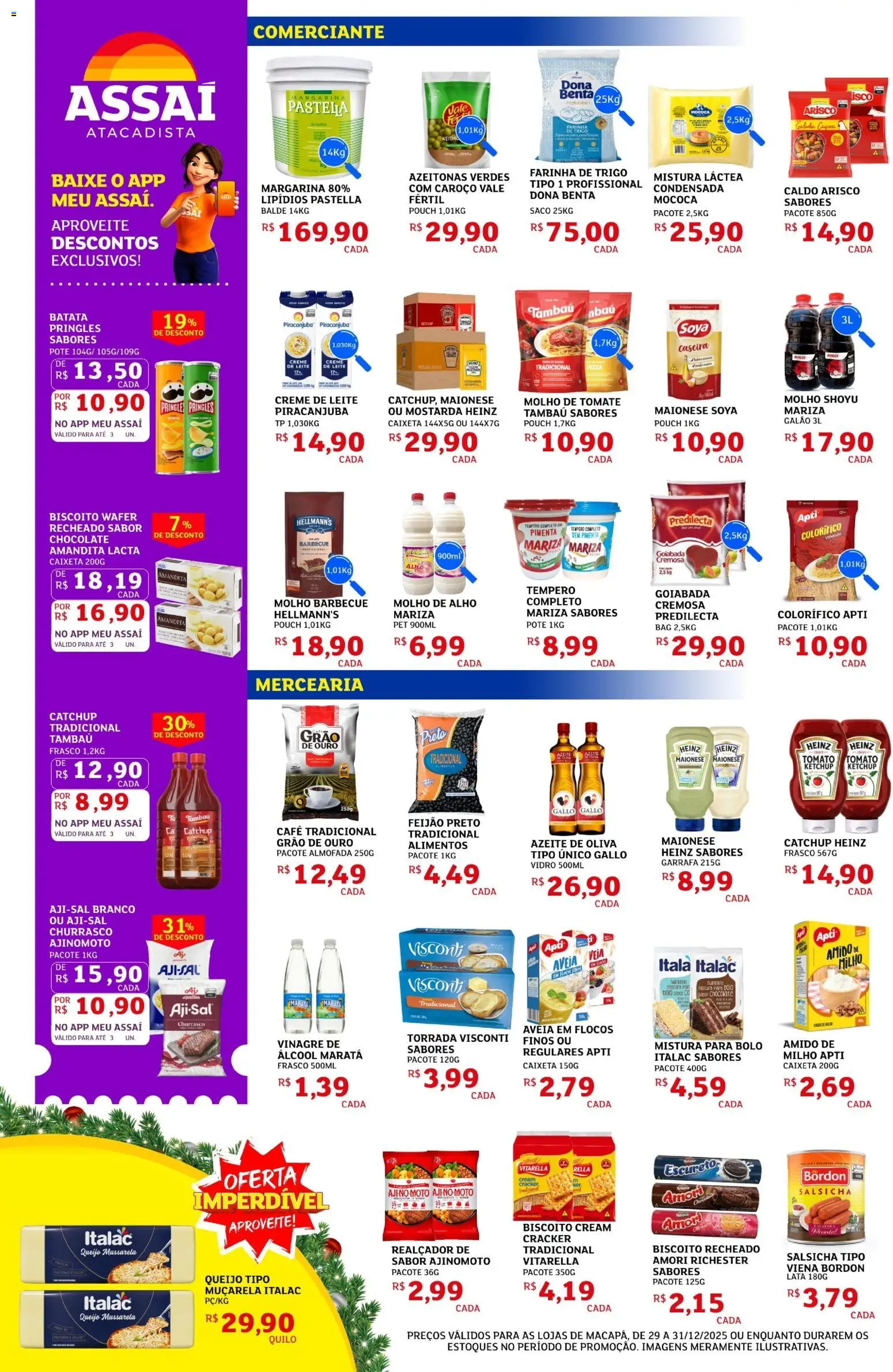 Assaí Atacadista Folheto - válido de 29.12.2025 | Página: 2 | Produtos: Farinha de trigo, Flocos, Aveia, Azeite