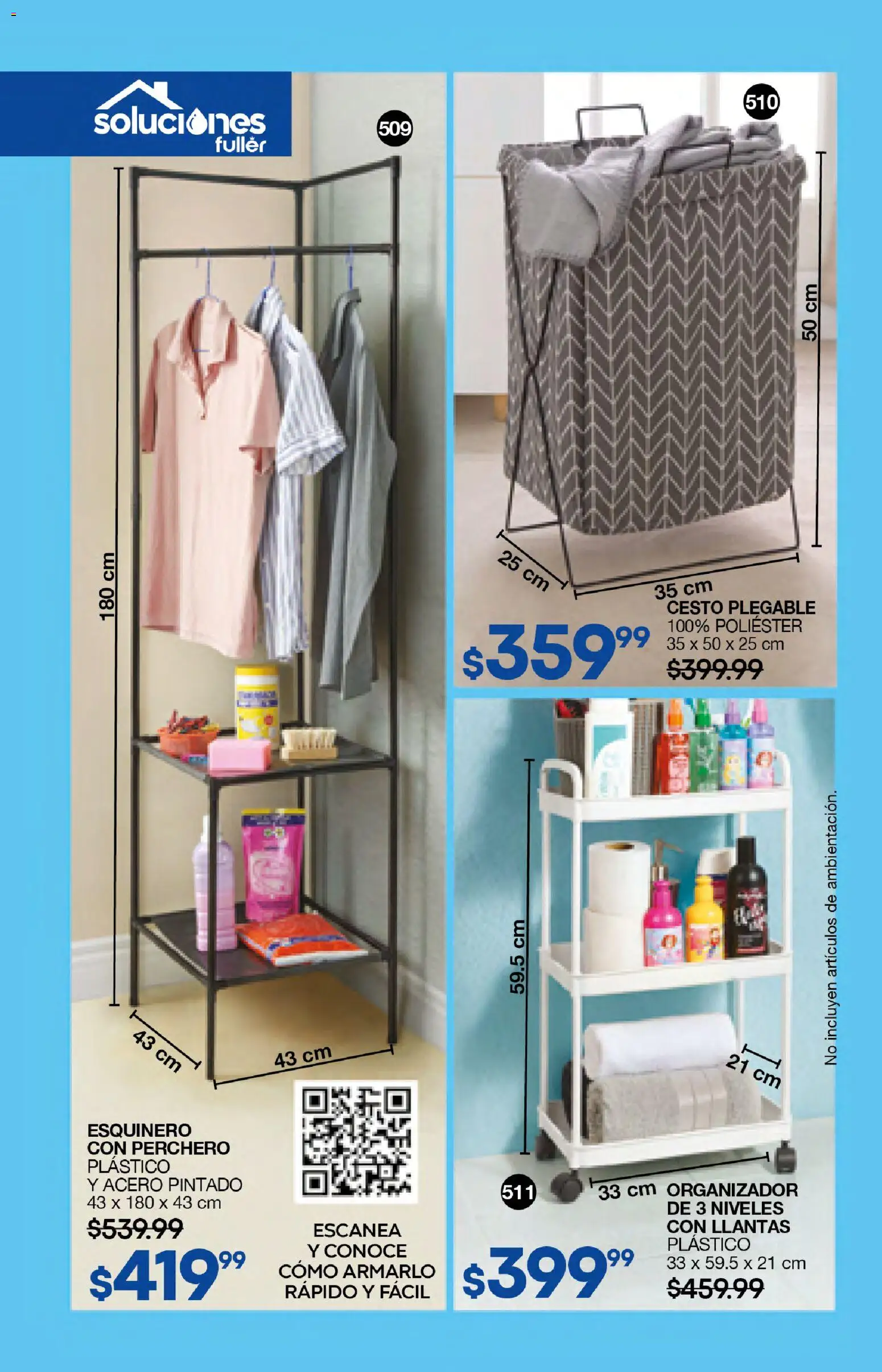 Nuevas ofertas de Fuller válidas en toda la República Mexicana desde el 18.02.2026. ¡Encuentra las mejores ofertas en Fuller campaña 23 2026! | Página: 156 | Productos: Organizador, Perchero