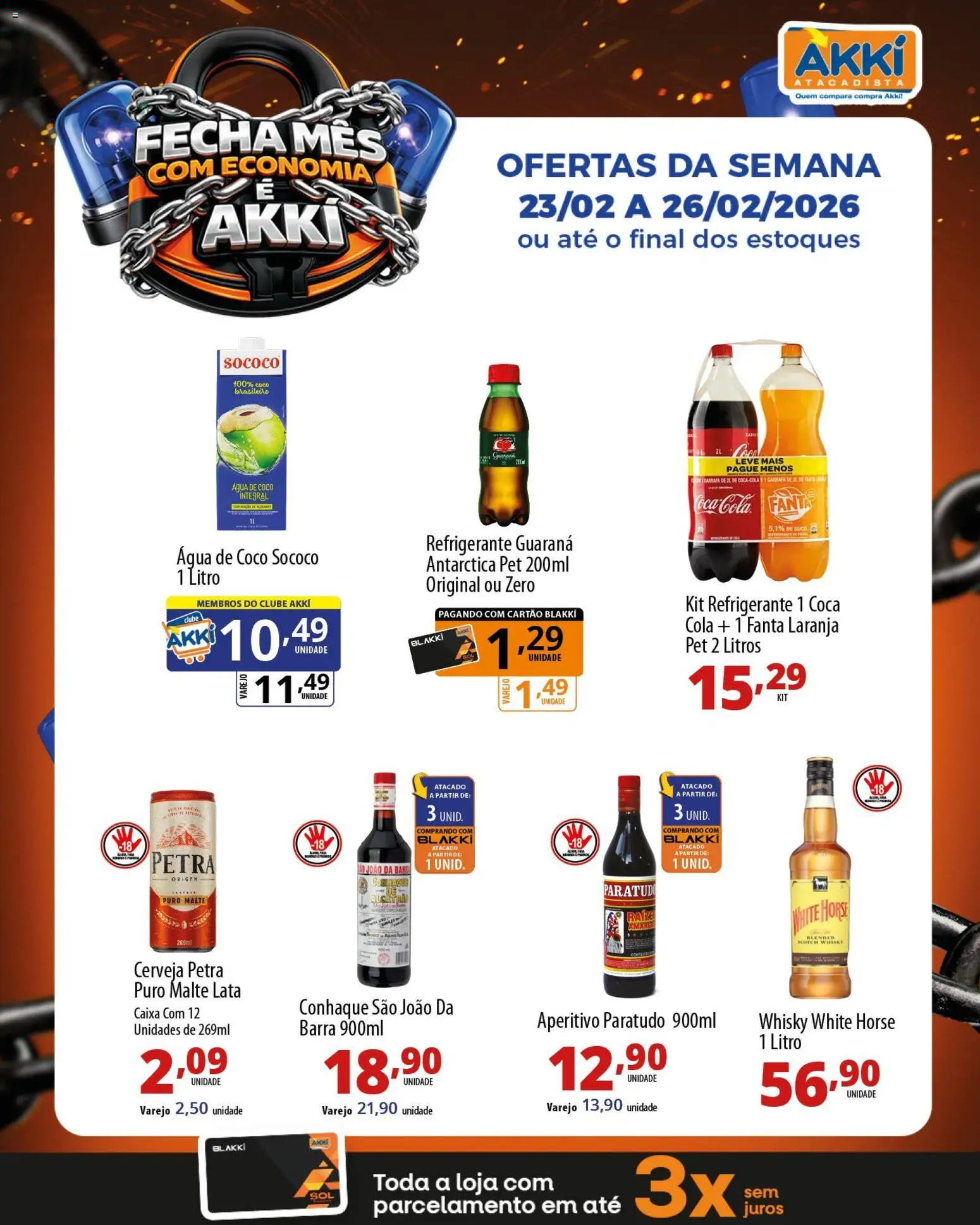 Akki Atacadista Folheto - válido de 23.02.2026 | Página: 7 | Produtos: Coco, Água de coco, Cerveja, Refrigerante