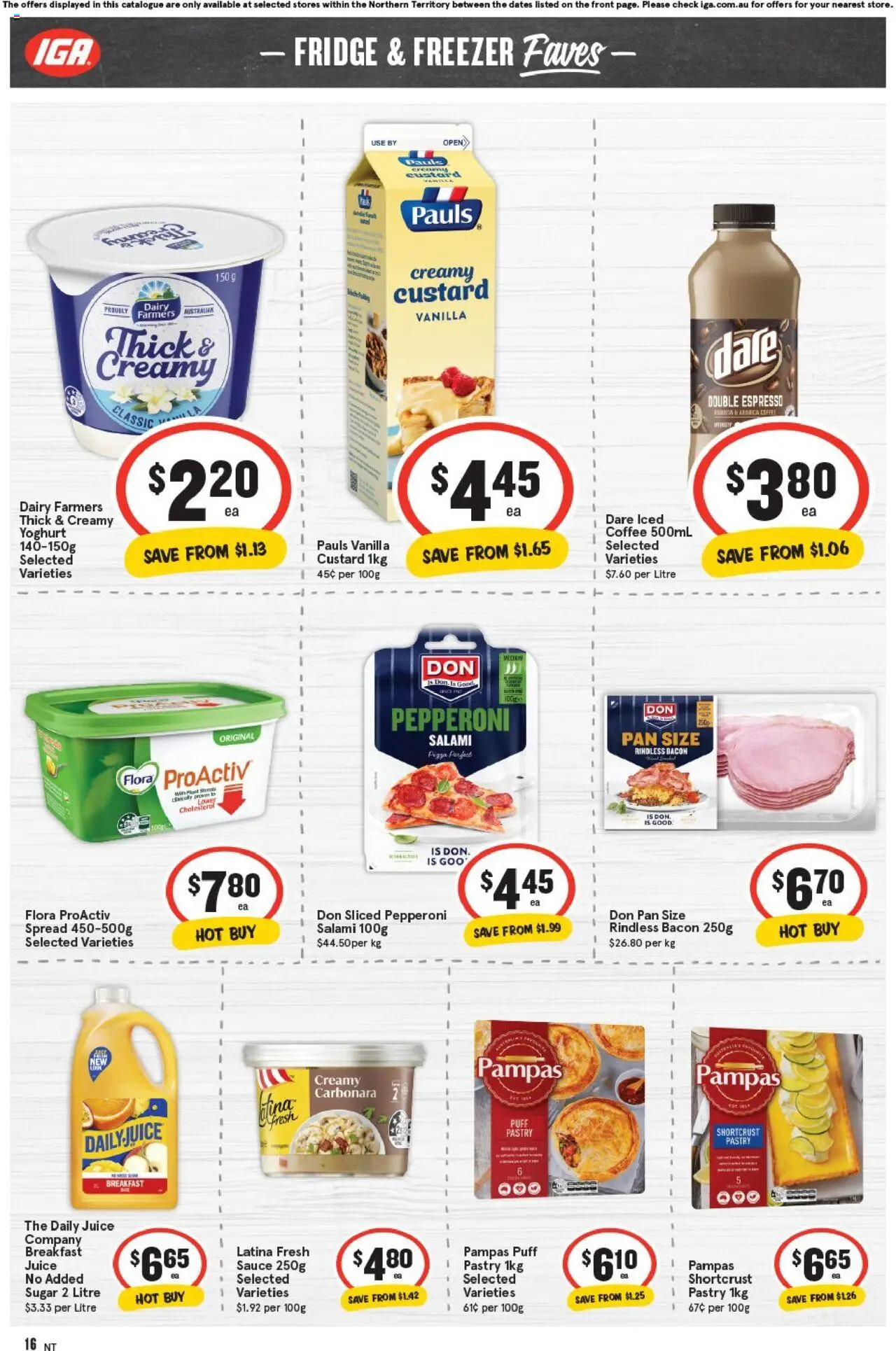 IGA catalogue - valid from 22.10.2025 | Page: 12 | Products: Bacon, Sugar, Fridge, Freezer