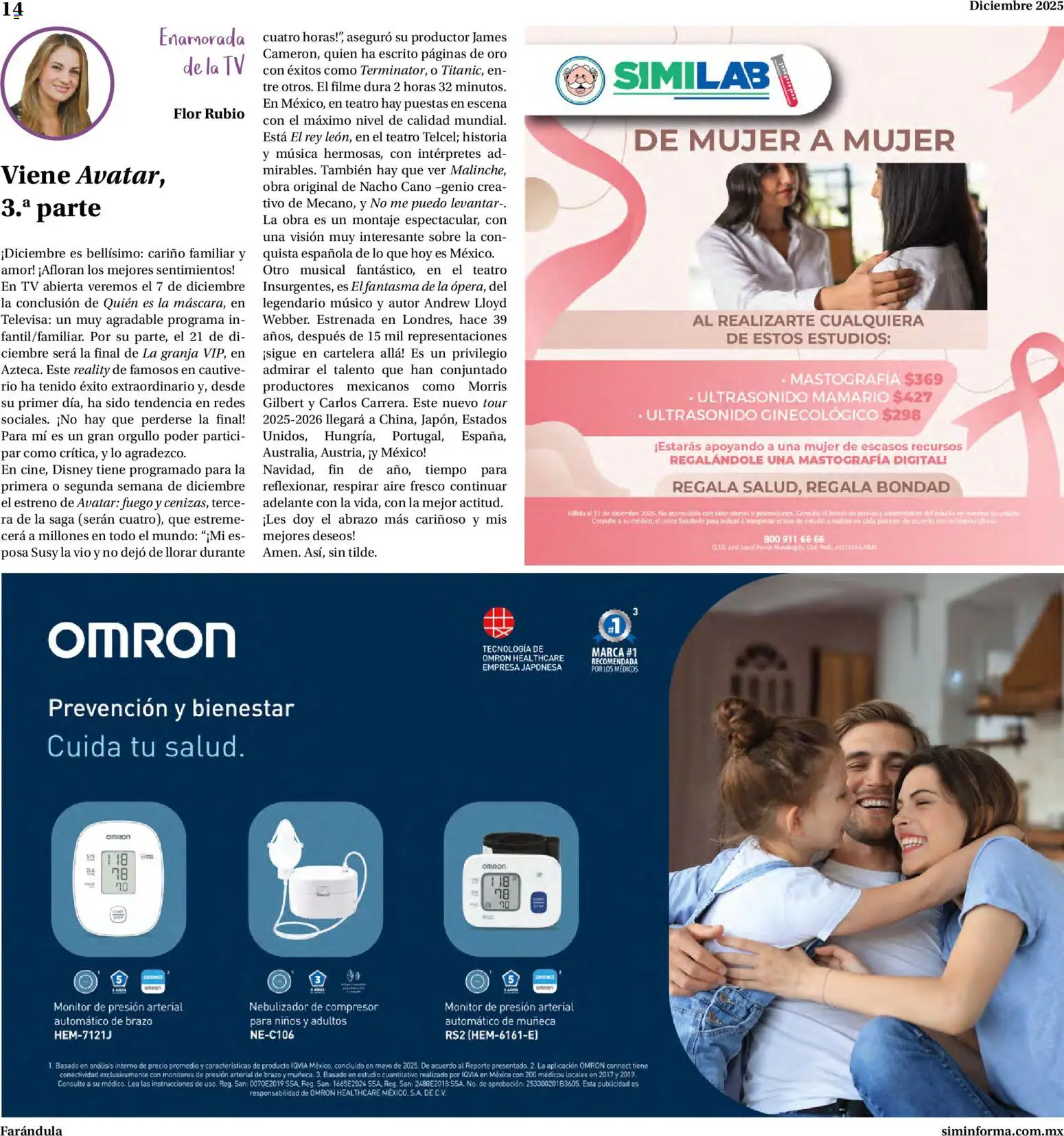 Nuevas ofertas de Farmacias Similares válidas en toda la República Mexicana desde el 01.12.2025. ¡Encuentra las mejores ofertas en Farmacias Similares catálogo! | Página: 14 | Productos: Pera, Cera, Nebulizador, Sobre