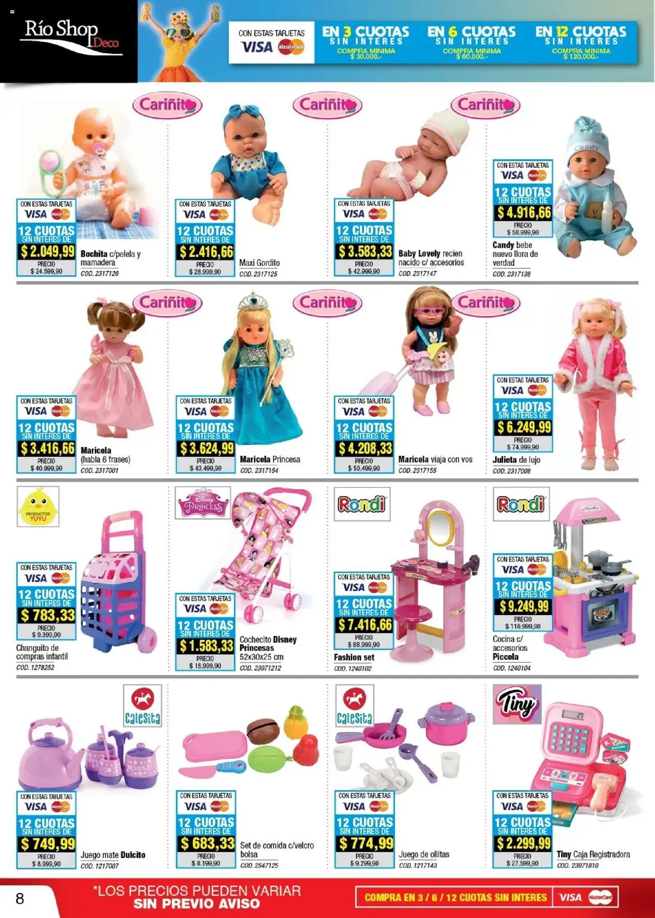 Río Shop Deco catálogo │ válido desde el 01.08.2025 | Página: 8 | Productos: Bolsa, Cocina, Caja, Mamadera