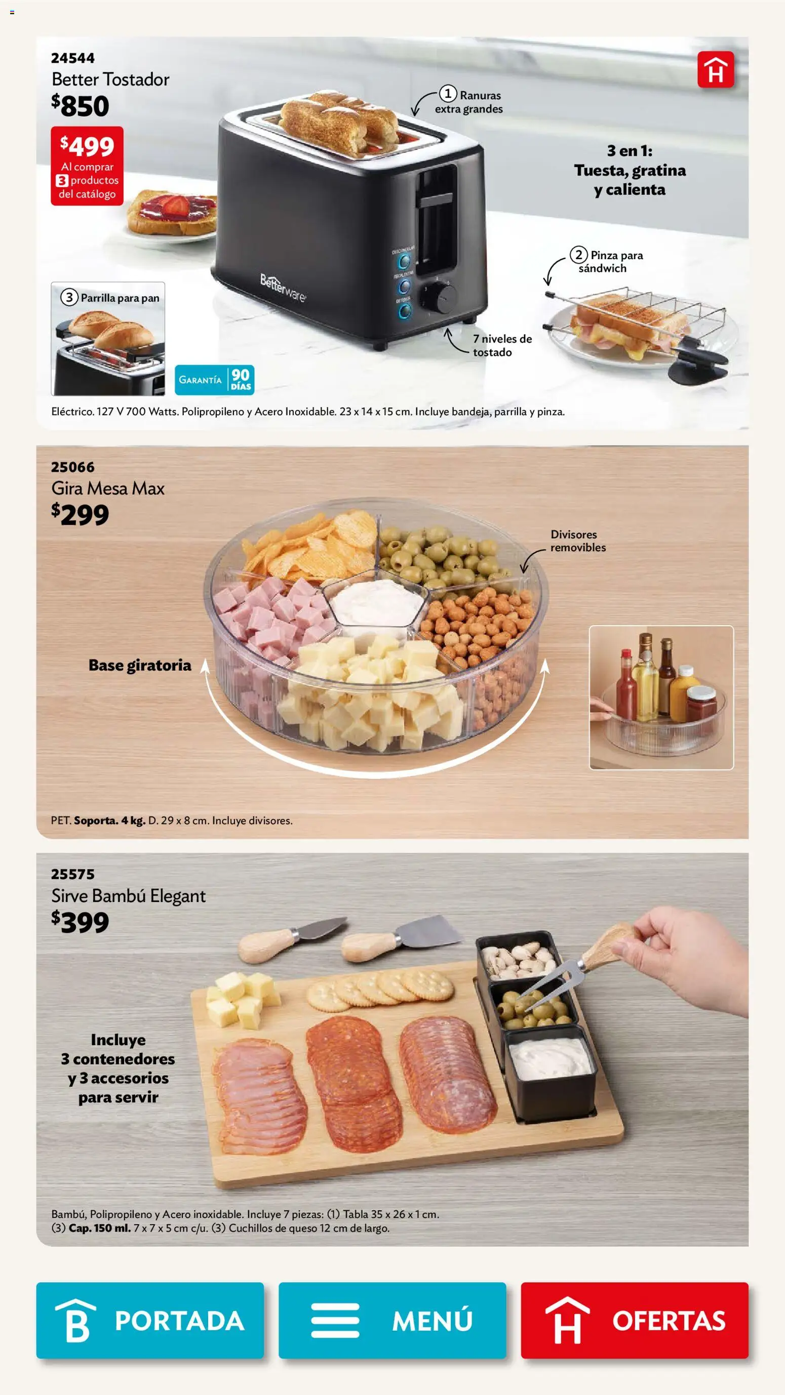 Nuevas ofertas de Betterware válidas en toda la República Mexicana desde el 02.02.2026. ¡Encuentra las mejores ofertas en Betterware campaña 2 2026! | Página: 60 | Productos: Queso, Pan, Parrilla, Pinza
