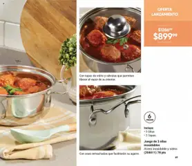 Nuevas ofertas de AVON válidas en toda la República Mexicana desde el 13.09.2025. ¡Encuentra las mejores ofertas en Juego de 3 ollas inoxidables, Acero inoxidable y vidrio. Incluye: 3 Ollas, 3 Tapas. Con tapas de vidrio y válvulas que permiten liberar el vapor de su interior. Con asas remachadas que facilitarán su agarre.! | Página: 69 | Productos: Juego
