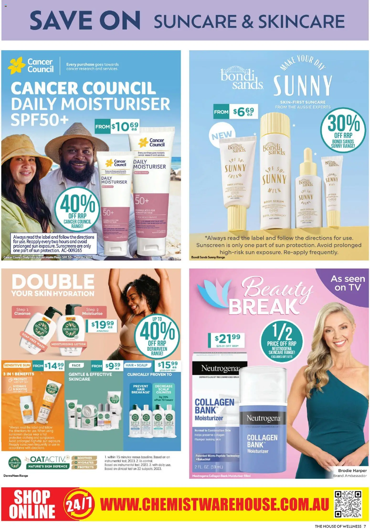 Chemist Warehouse catalogue - valid from 13.11.2025 | Page: 7 | Products: Sunscreen, Moisturiser, Collagen, Sensitive skin