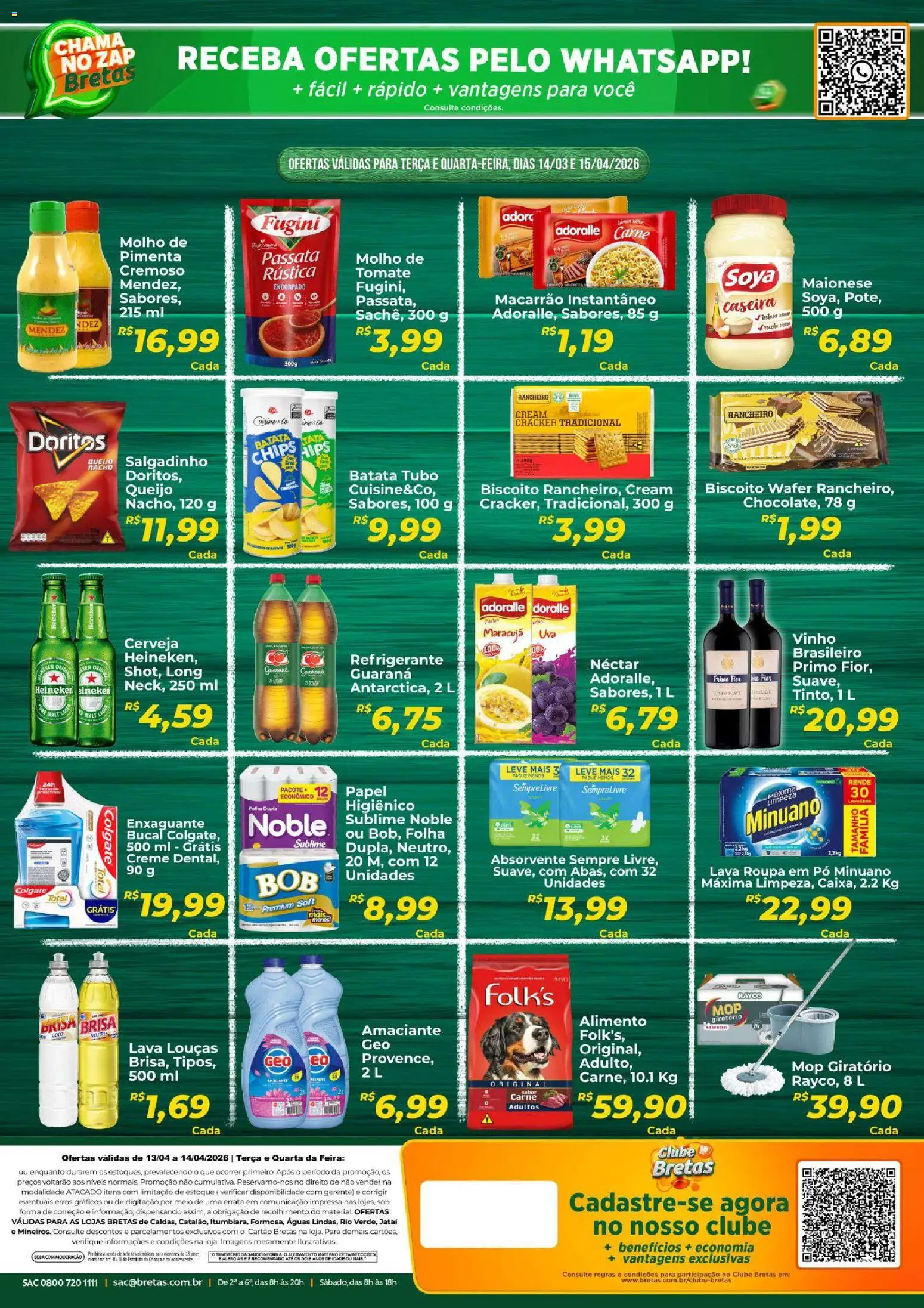 Bretas Folheto - válido de 14.04.2026 | Página: 2 | Produtos: Maracujá, Pó, Carne, Creme