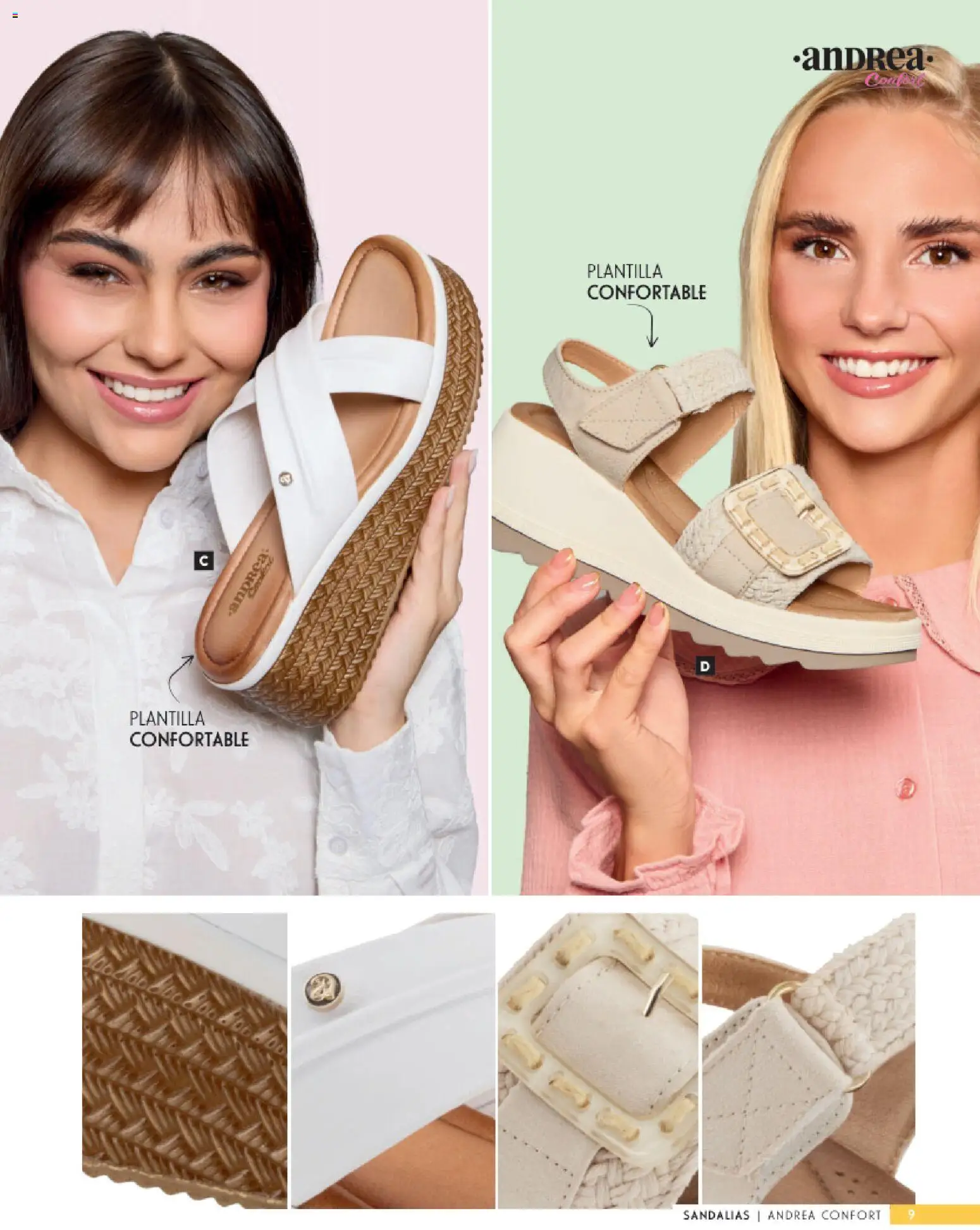 Nuevas ofertas de Andrea válidas en toda la República Mexicana desde el 25.01.2026. ¡Encuentra las mejores ofertas en Andrea catálogo Calzado Confort ! | Página: 9 | Productos: Sandalias