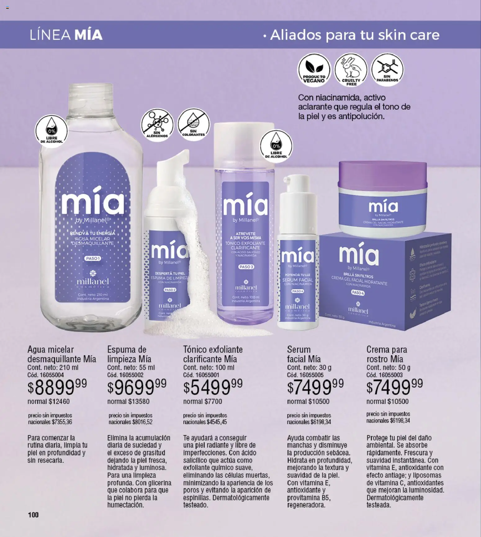 Millanel - Catálogo │ válido desde el 02.03.2026 | Página: 100 | Productos: Serum, Agua, Radiante, Crema