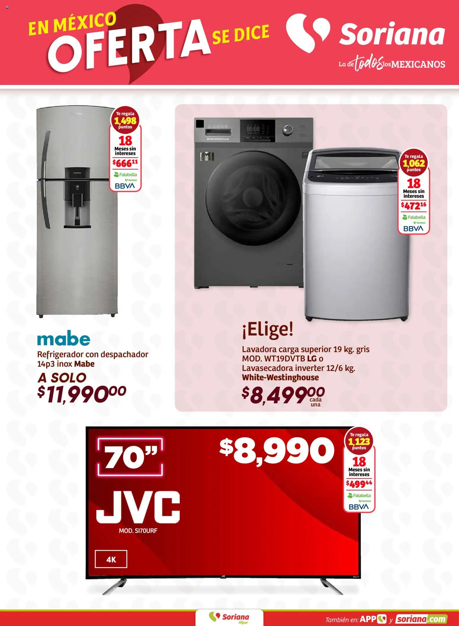 Nuevas ofertas de Soriana válidas en toda la República Mexicana desde el 08.01.2026. ¡Encuentra las mejores ofertas en Soriana - Fin de Semana Híper: Ags, Nay, Jal, Qro, Col, Mich, Gto, Hgo, Tlax, Mor, Pue, Gro, Oax, Edo. de Mex, Valle de México, Zac y SLP (2)! | Página: 6 | Productos: Refrigerador, Lavadora, Té