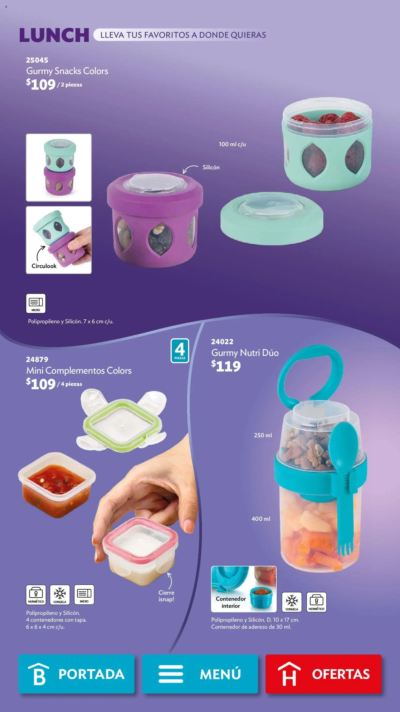 Nuevas ofertas de Betterware válidas en toda la República Mexicana desde el 03.11.2025. ¡Encuentra las mejores ofertas en Betterware campaña 11 2025! | Página: 69 | Productos: Aderezo, Contenedor