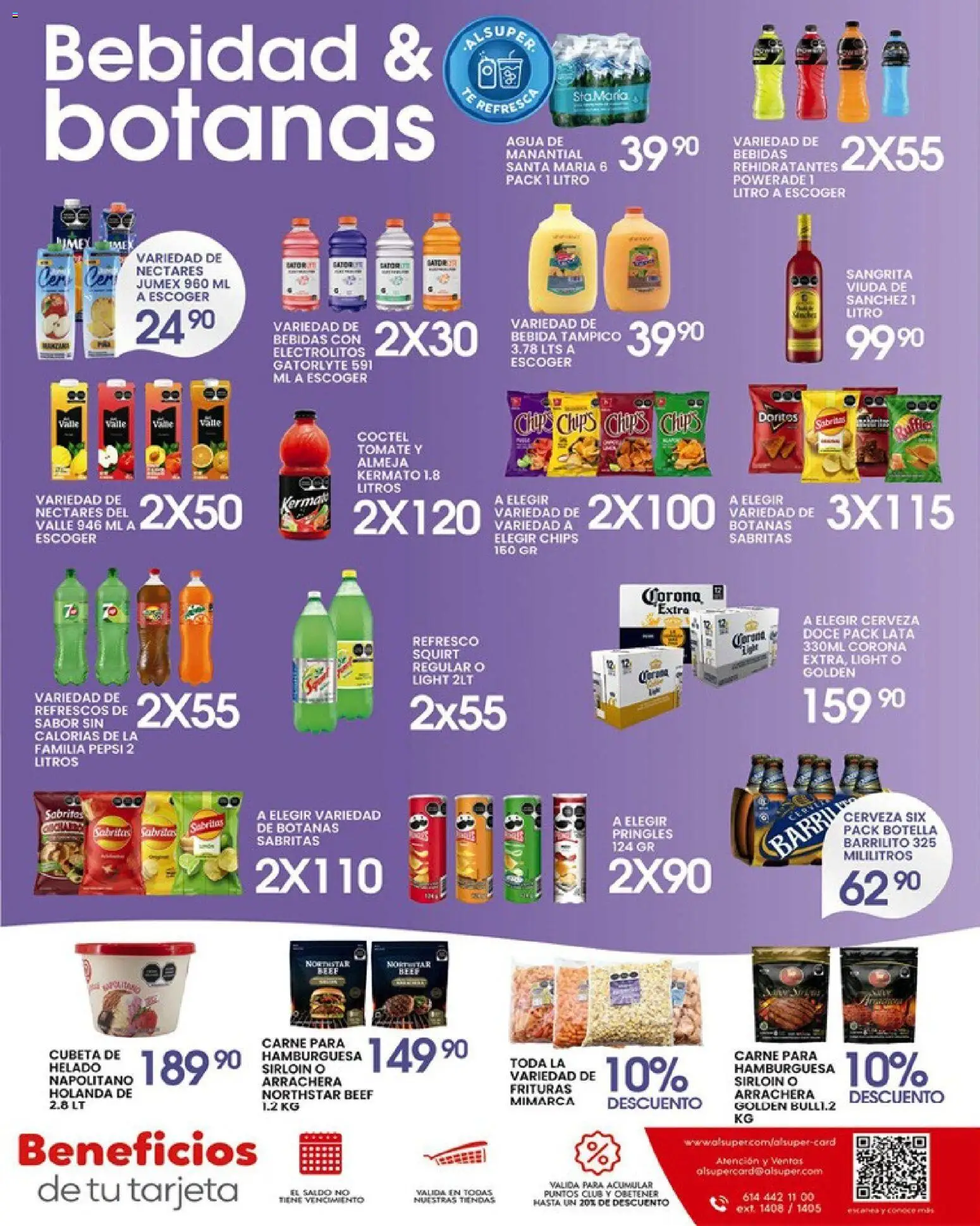 Nuevas ofertas de Alsuper válidas en toda la República Mexicana desde el 10.04.2026. ¡Encuentra las mejores ofertas en Alsuper folleto Torreon! | Página: 7 | Productos: Refresco, Agua, Cerveza, Helado