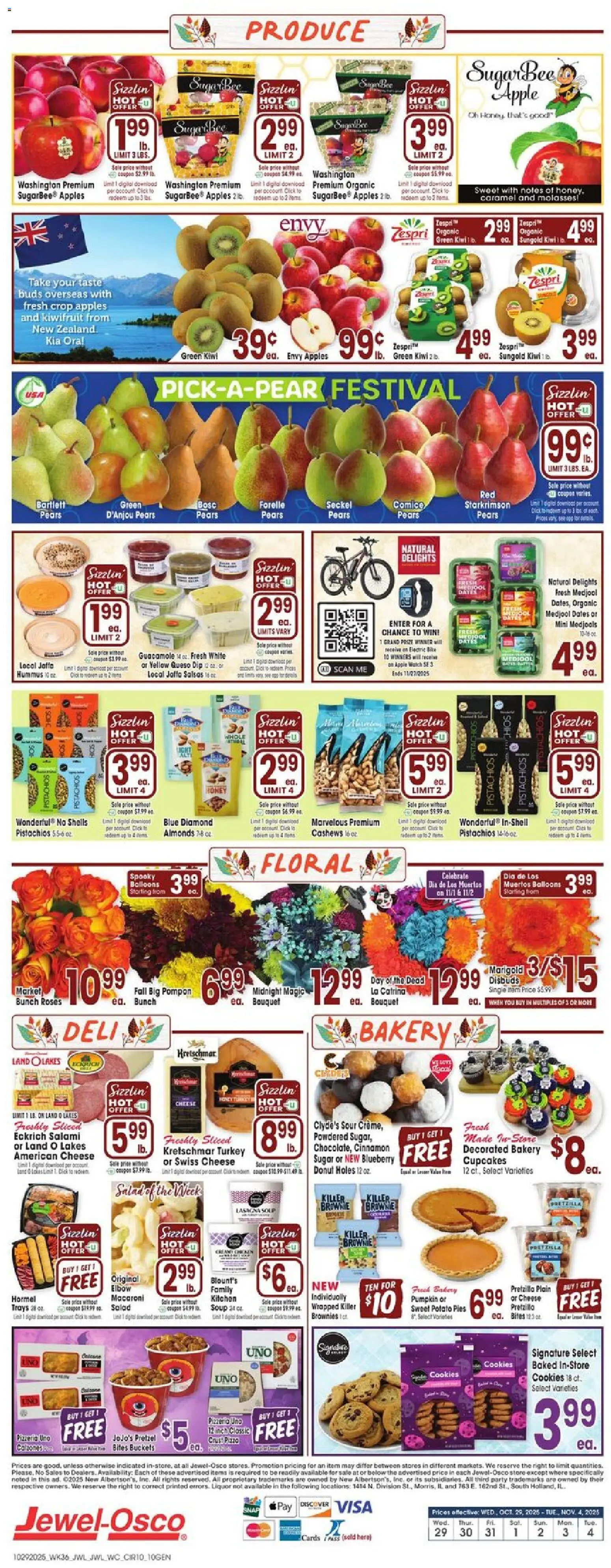 Jewel Osco Weekly Ad - valid from 29.10.2025 | Page: 10 | Products: Bakery, Apples, Salad, Sugar