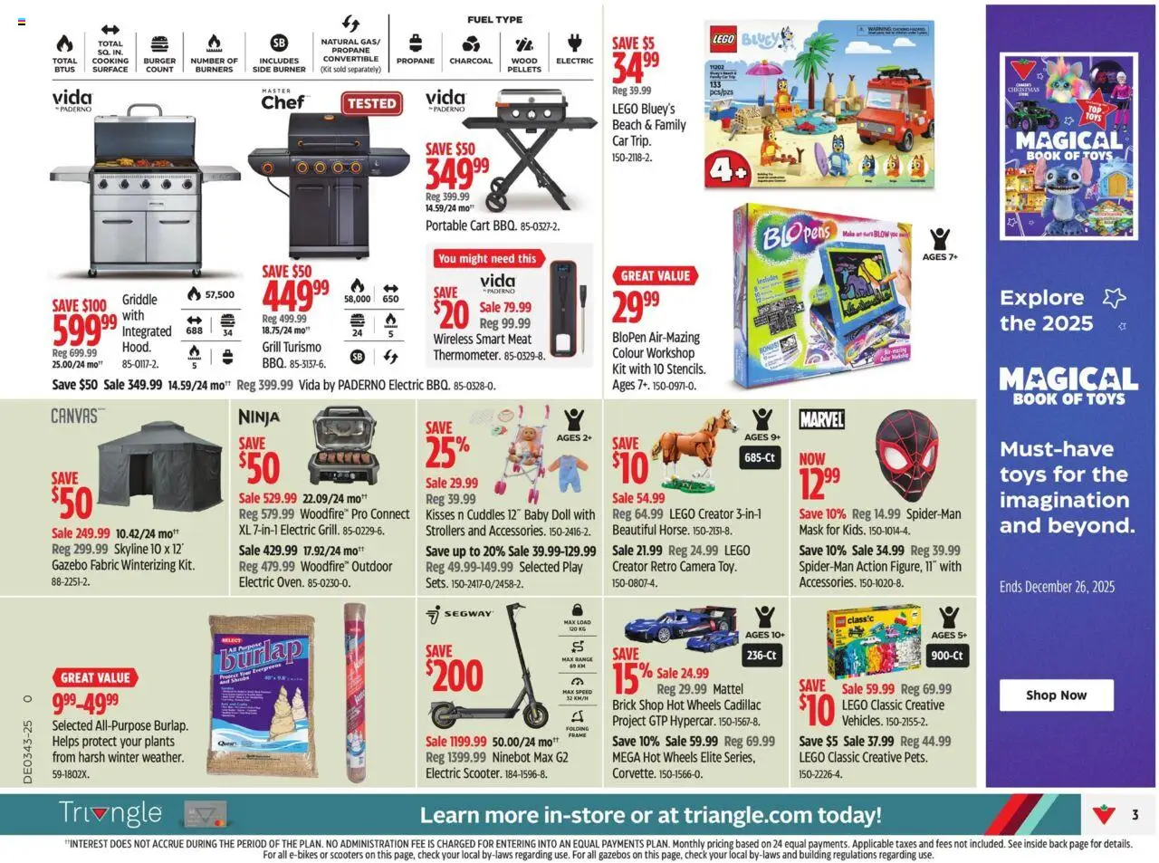 Canadian Tire flyer valid from 17.10.2025 | Page: 7 | Products: Camera, Grill, Mask