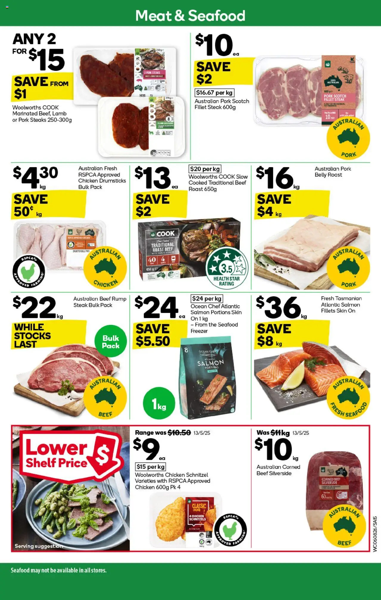 Woolworths catalogue - valid from 06.08.2025 | Page: 15 | Products: Shelf, Lamb, Salmon, Scotch
