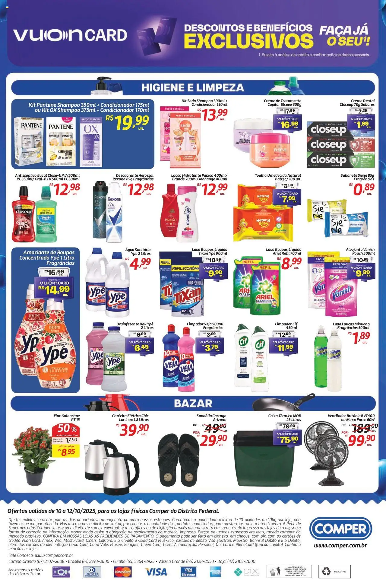 Comper Folheto - válido de 10.10.2025 | Página: 4 | Produtos: Chaleira elétrica, Perfume, Caixa, Roupas