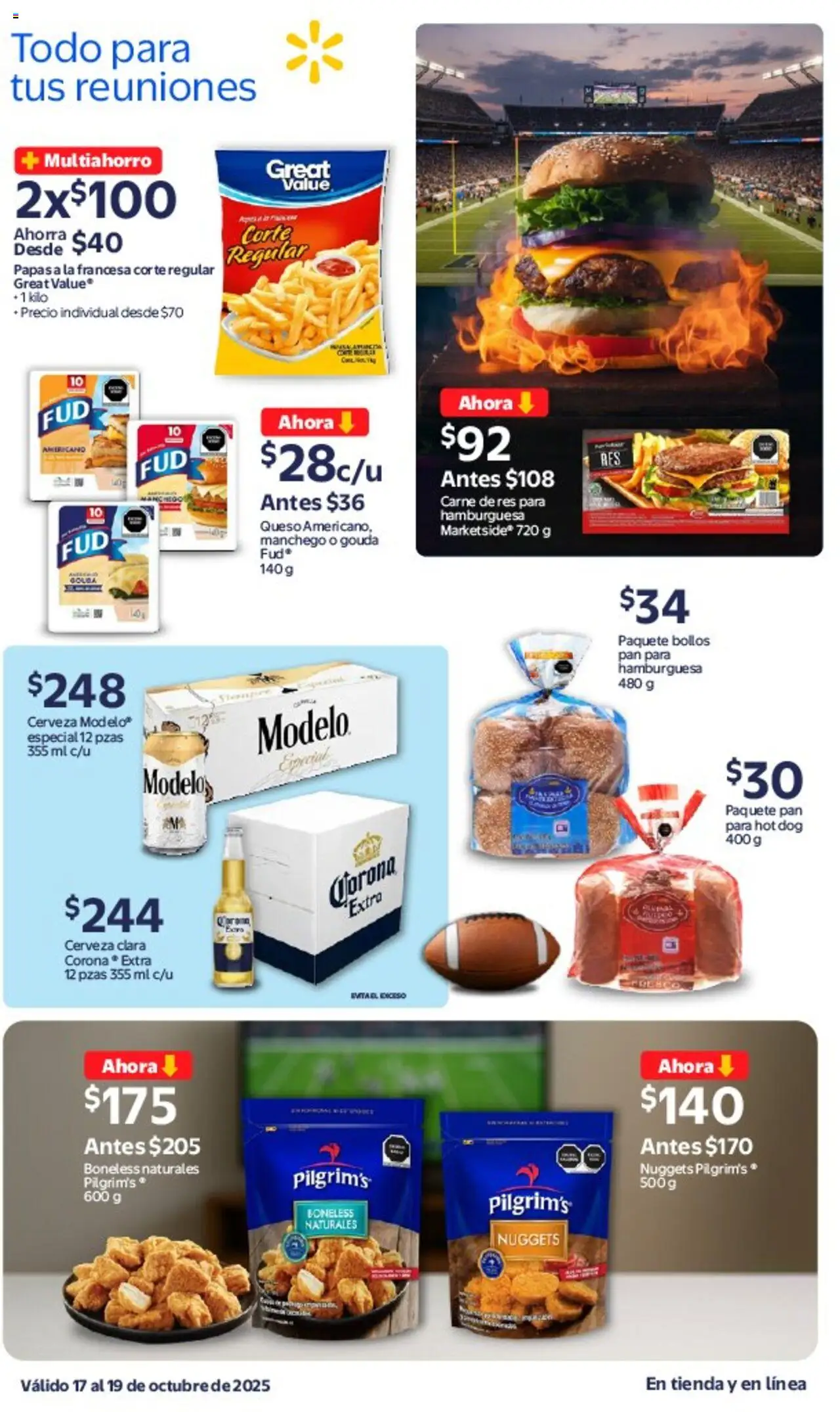 Nuevas ofertas de Walmart válidas en toda la República Mexicana desde el 17.10.2025. ¡Encuentra las mejores ofertas en Walmart folleto Ofertas! | Página: 5 | Productos: Queso, Pan, Cerveza, Té