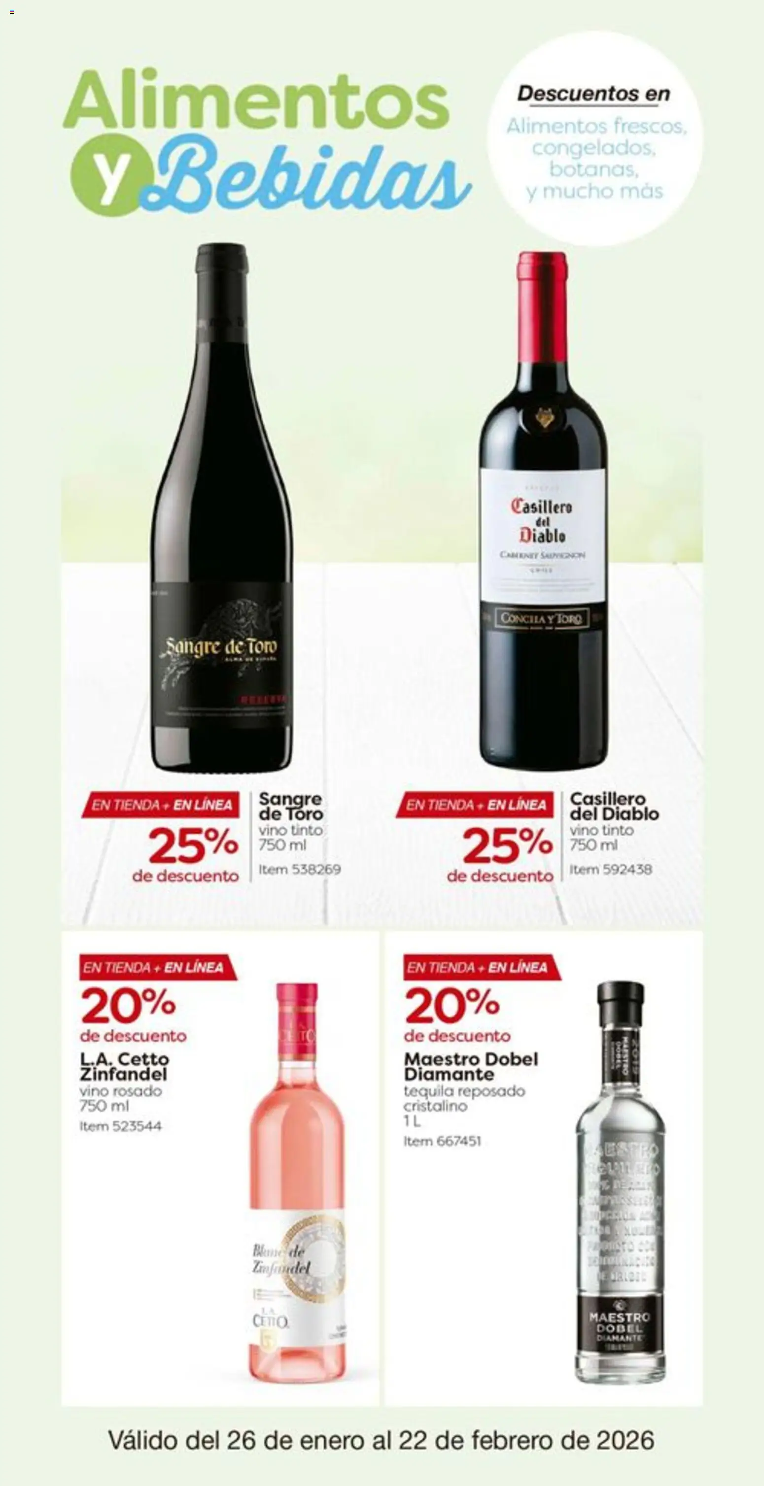 Nuevas ofertas de Costco válidas en toda la República Mexicana desde el 26.01.2026. ¡Encuentra las mejores ofertas en Costco catálogo! | Página: 22 | Productos: Tequila, Vino