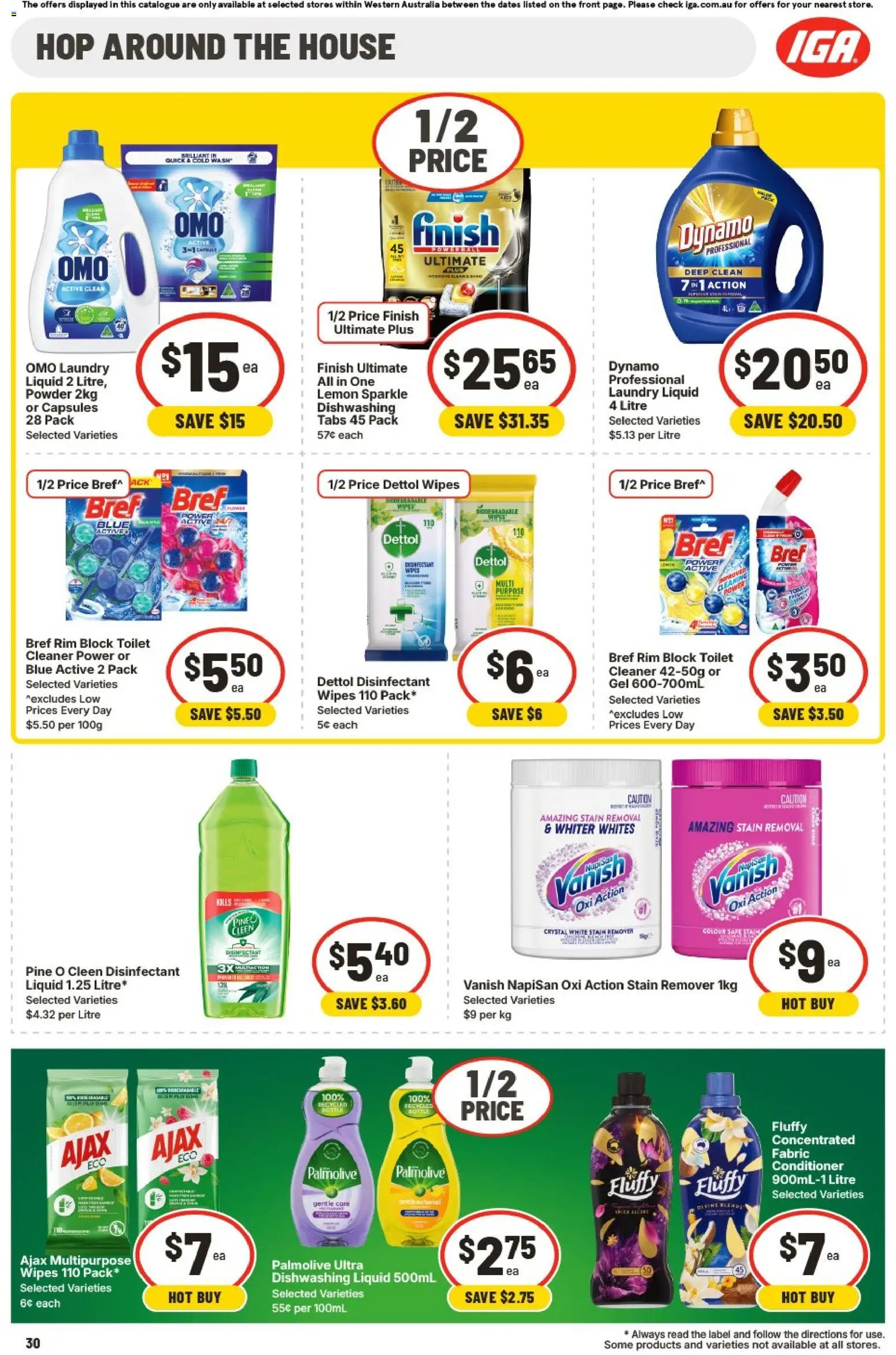 IGA catalogue - valid from 04.03.2026 | Page: 30 | Products: Toilet, Cleaner, Conditioner, Laundry