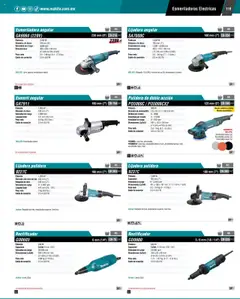 Vista previa de Makita - Catálogo, nuevo folleto de la tienda, válido en México a partir del 04.09.2025 | Página: 119 | Productos: Cable, Disco, Lija, Llave