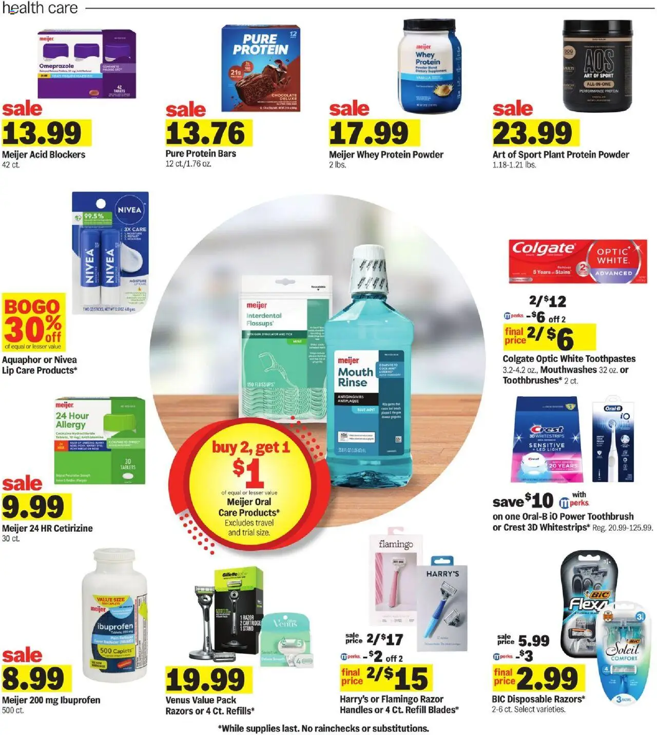 Meijer Weekly Ad - valid from 10.08.2025 | Page: 27 | Products: Protein Powder, Bed, Powder, Toothbrush
