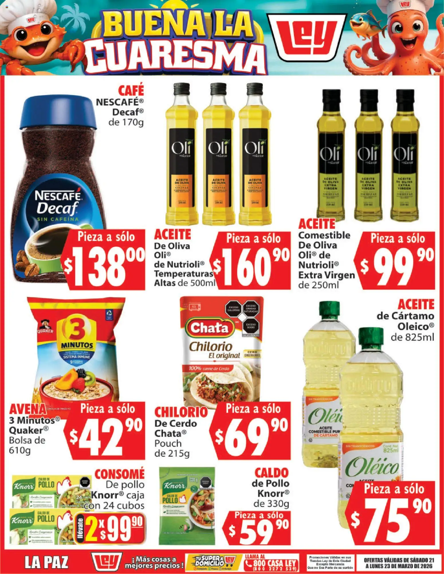 Nuevas ofertas de Casa Ley válidas en toda la República Mexicana desde el 21.03.2026. ¡Encuentra las mejores ofertas en Casa Ley folleto Buena la Cuaresma! | Página: 2 | Productos: Pollo, Café, Cerdo, Caja